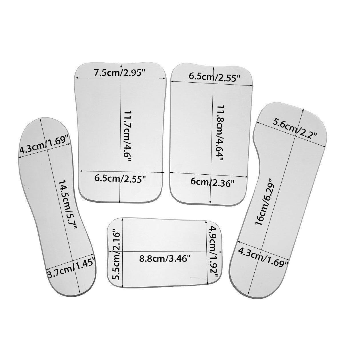 1Set/5p Dental Mirror Orthodontic Photo Intra Oral Mouth Glass Mirror Reflector