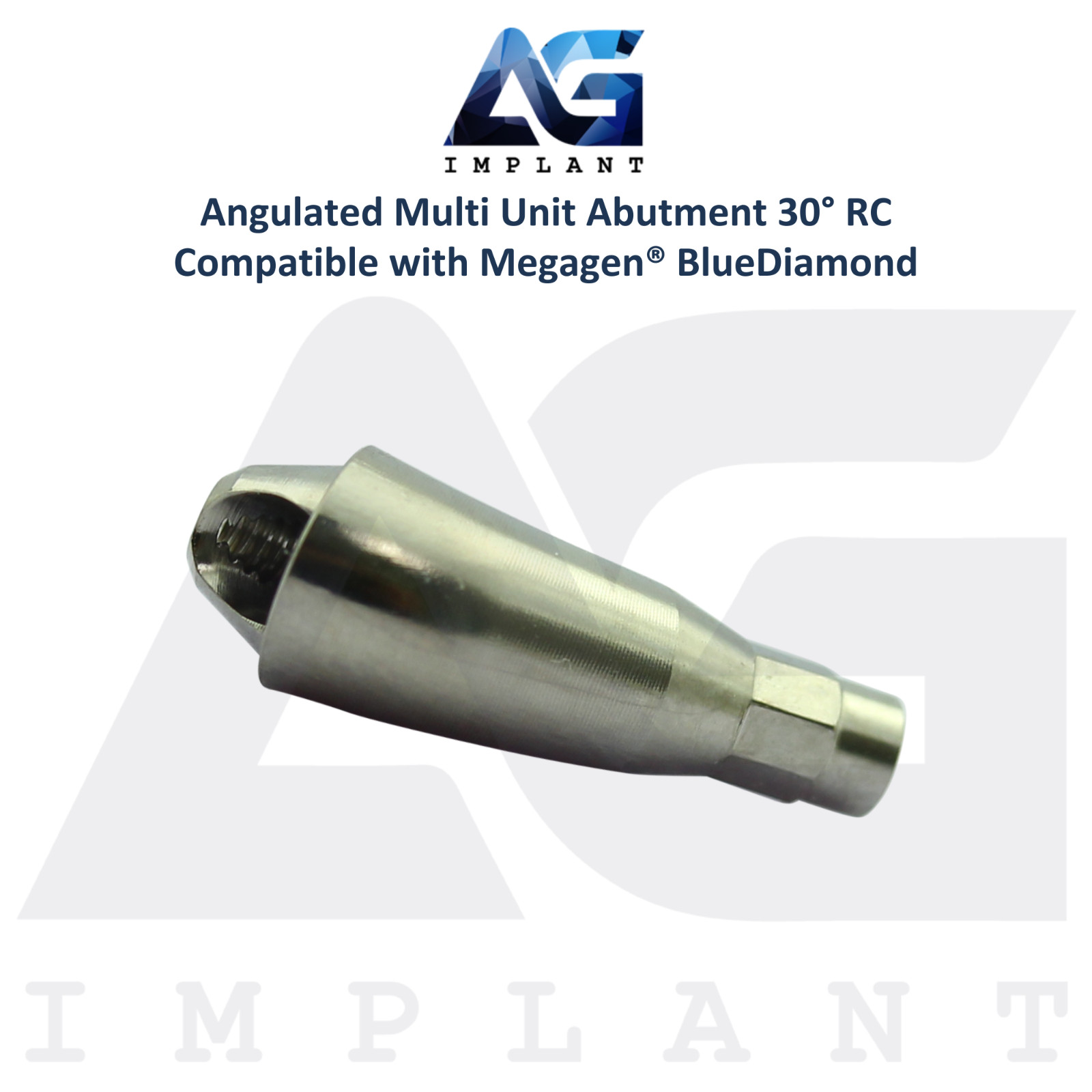 10 Angled 30° Multi Unit Prosthetic RC Int Hex Megagen® BlueDiamond Compatible