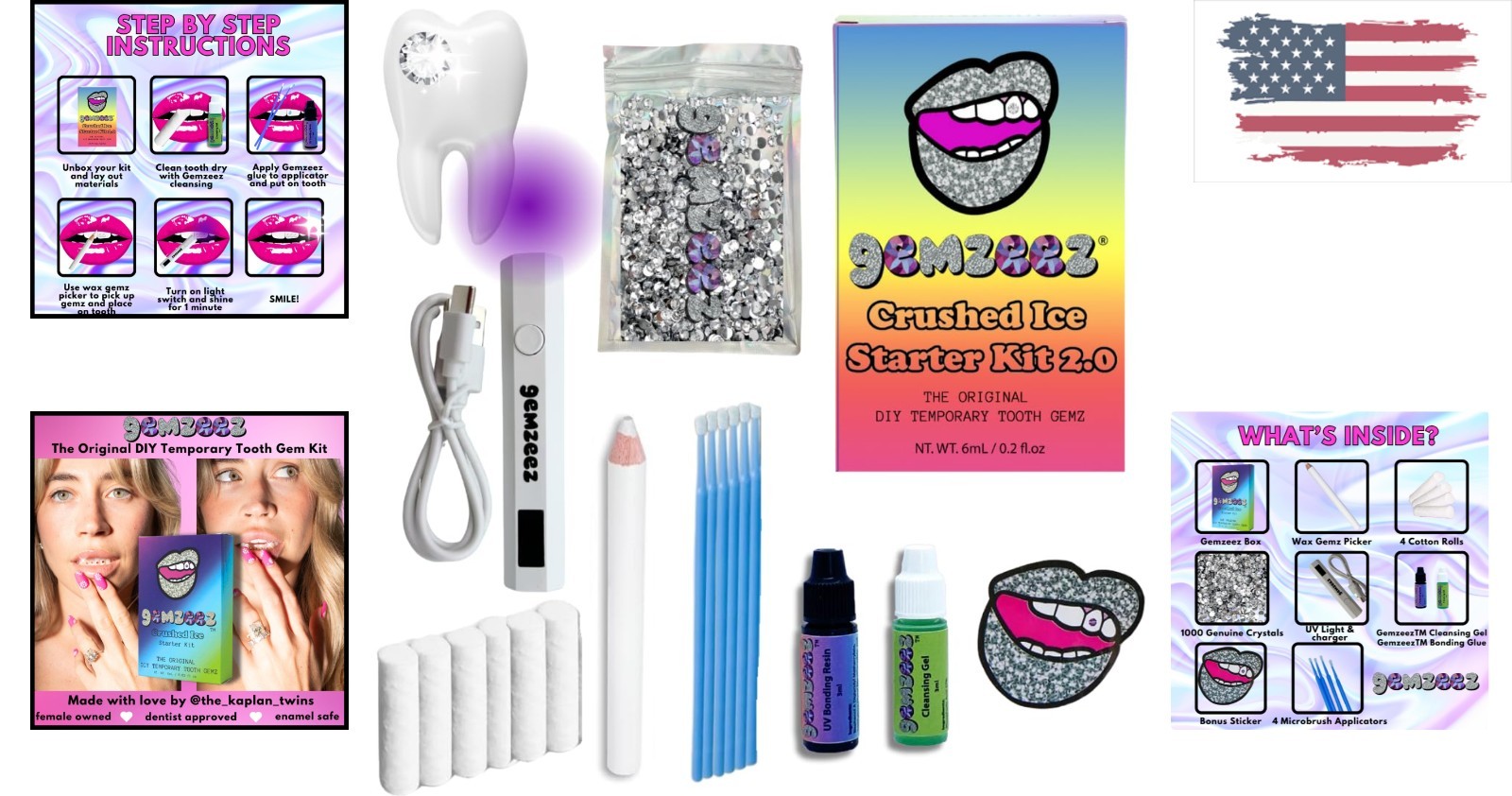 DIY Tooth Gemz Starter Kit: Temporary Cosmetic Crystals for a Sparkling Smile