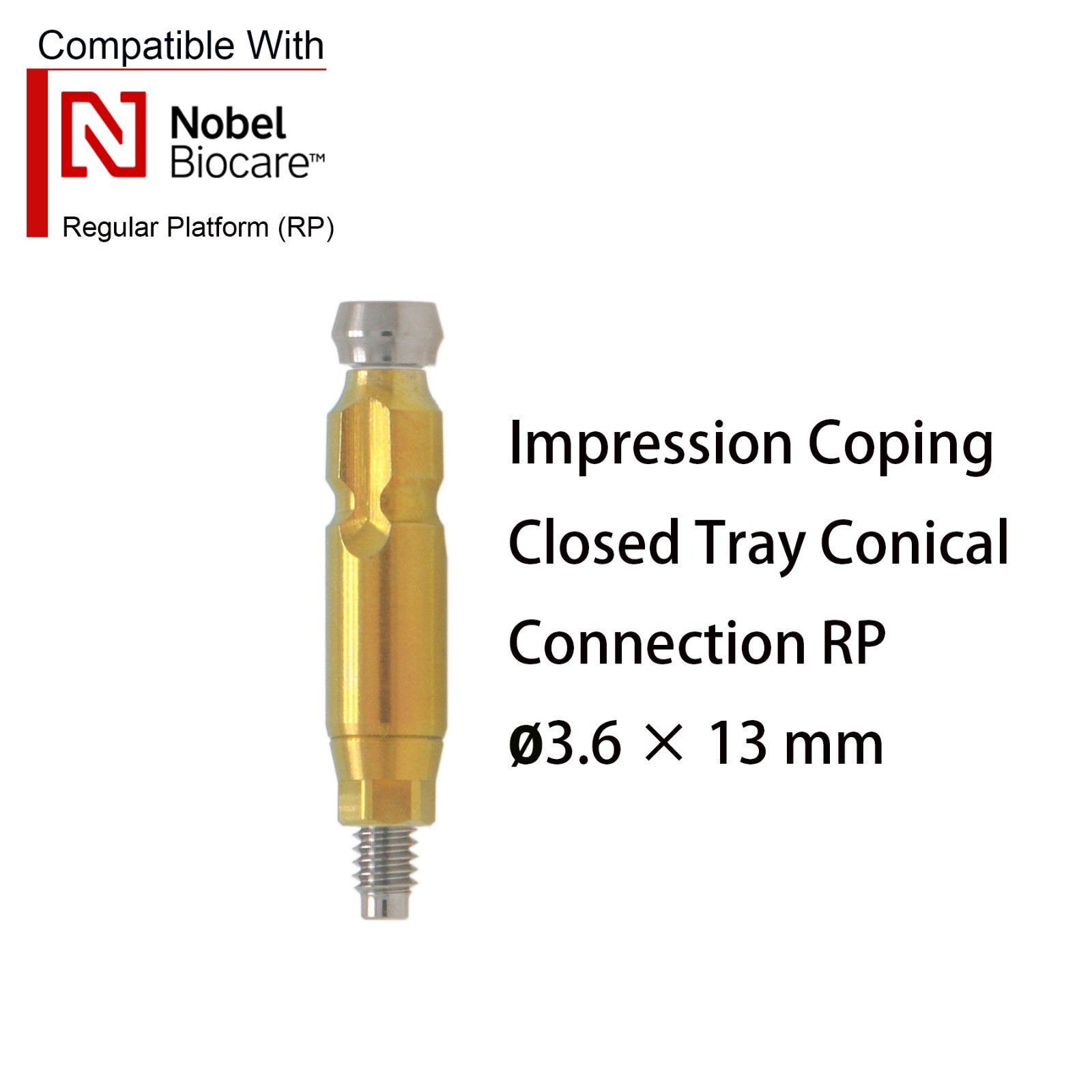 US Dental For Nobel Biocare Active NP/RP Impression Transfer Coping Closed Tray