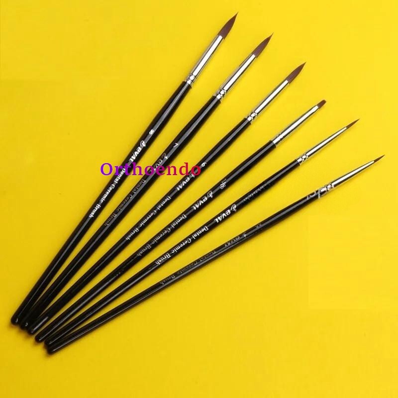 6pc/Kit Dental Composite Resin Brush Pens Adhesive Porcelain Teeth Pen ,1/10 Kit