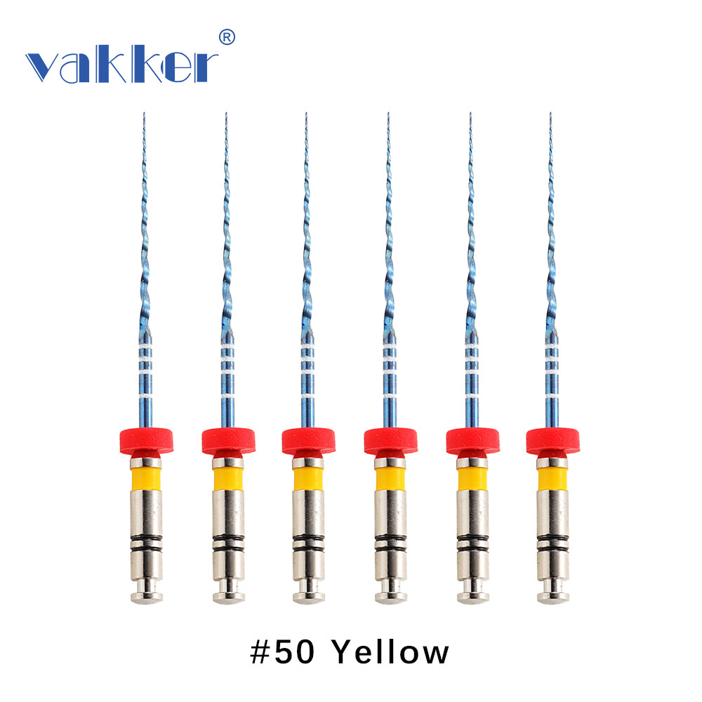 V Blue Dental NiTi Rotary Endo Files Heat Activated Root Canal File 25mm 21mm
