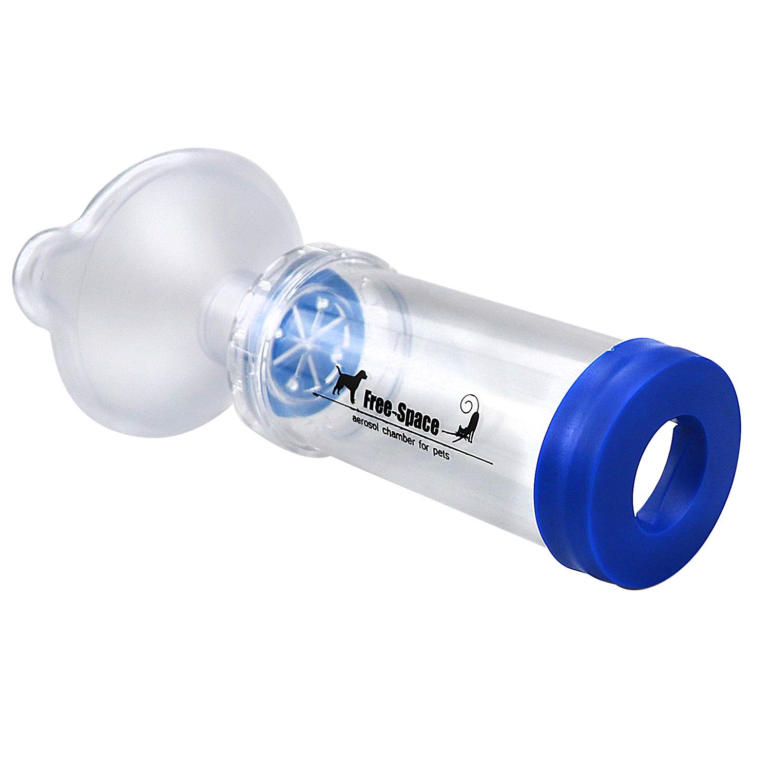 Free-Space Cat/Dog Inhaler Spacer,Feline/Cannie Aerosol Chamber two mask