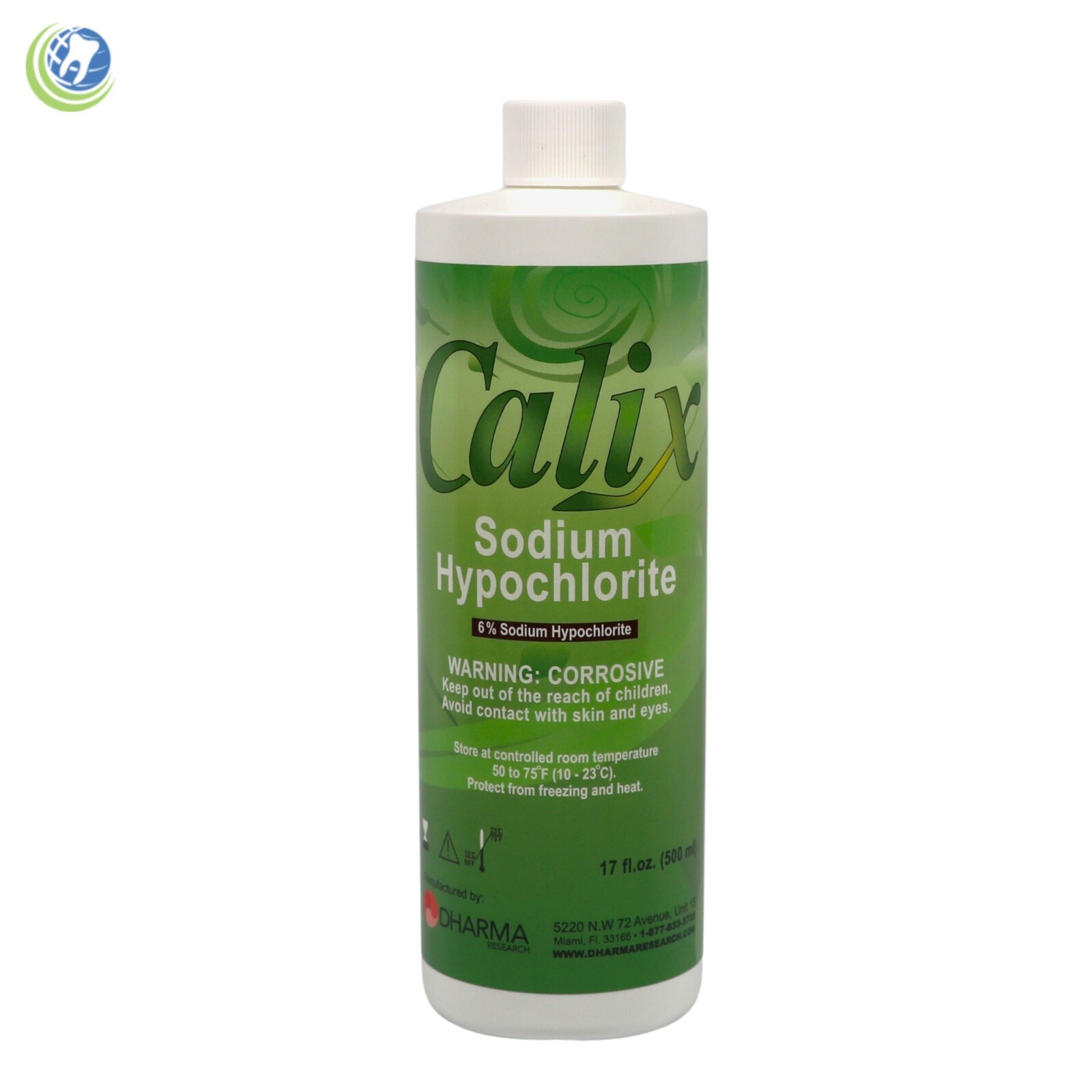 2X SODIUM HYPOCHLORITE SOLUTION 6% 500ml/BOTTLE ROOT CANAL TREATMENT CALIX