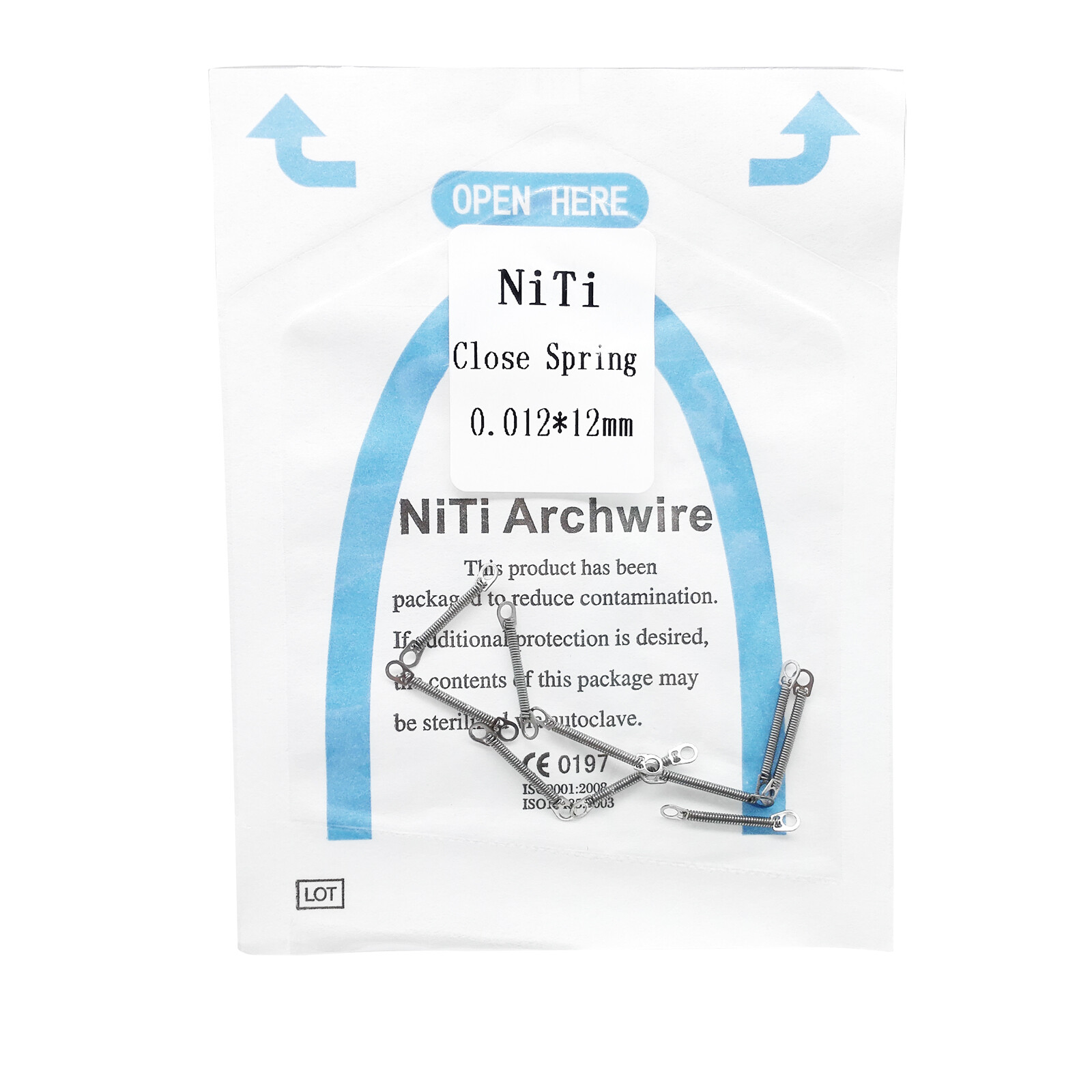 10Pcs Dental Orthodontic Closed Coil Spring NITI 010/012 open Spring 6/9/12mm