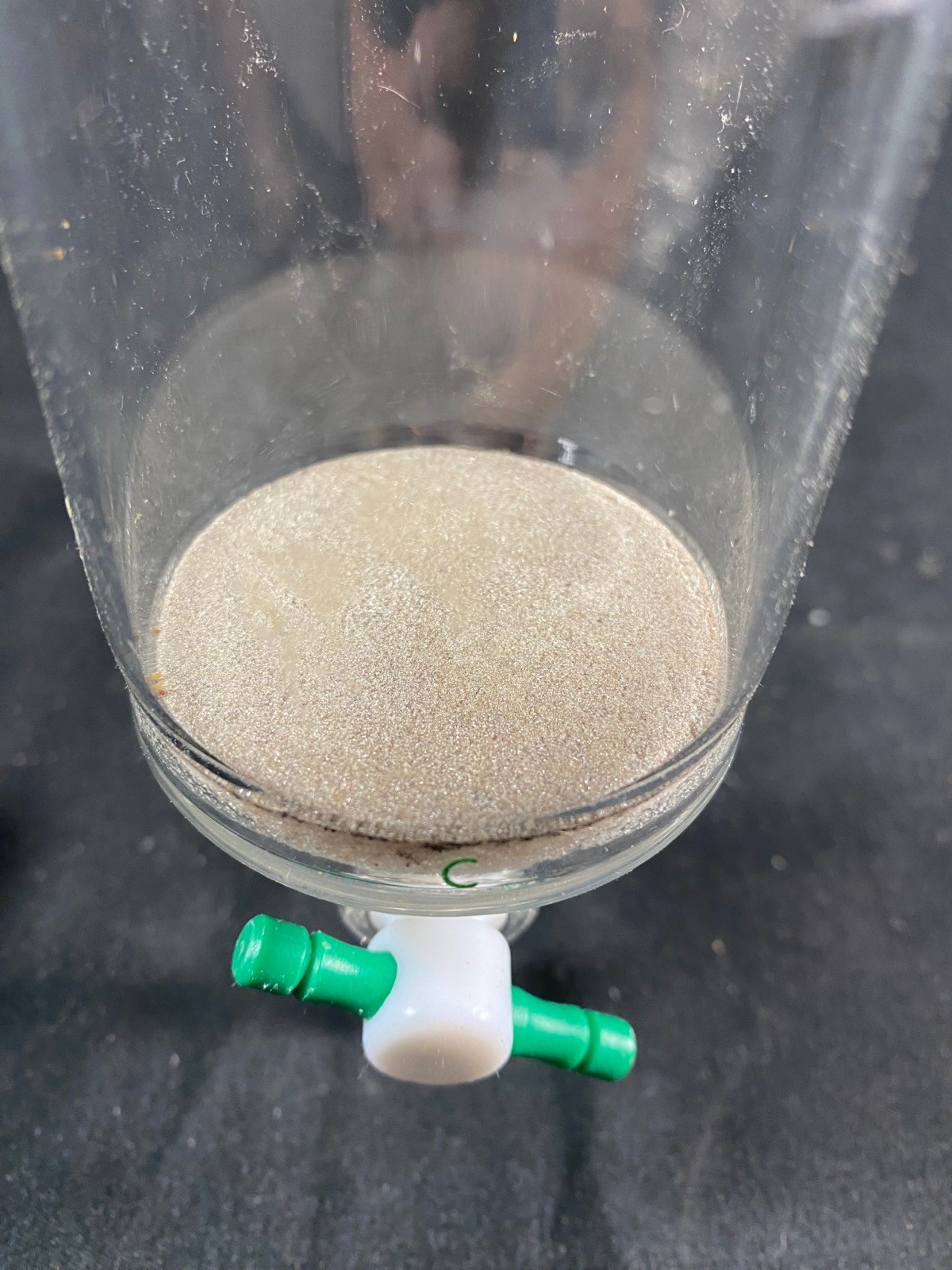 CHEMGLASS Glass 250mL GL-32 Coarse Frit Solid Phase Peptide Synthesis Vessel (B)