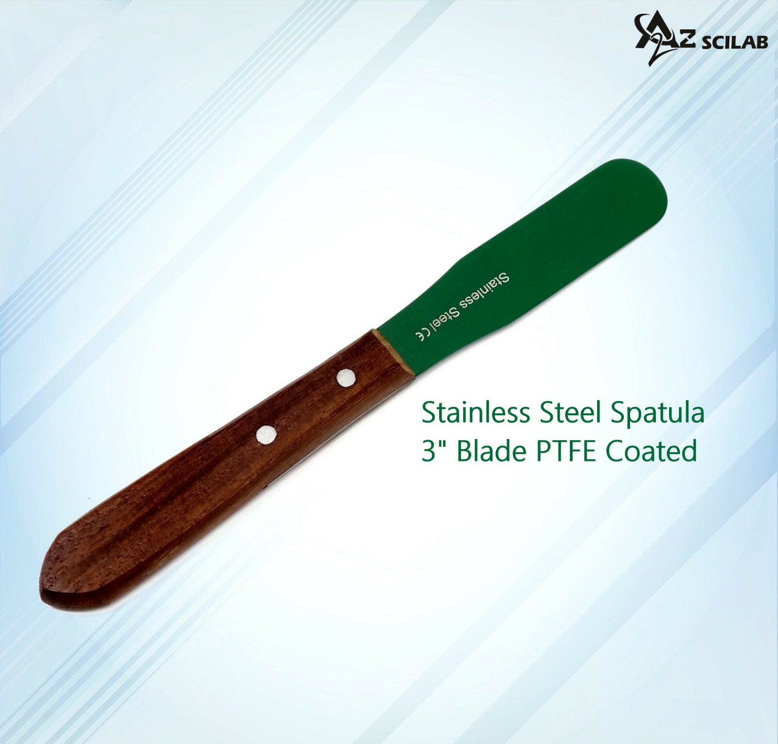 PTFE Coated Lab Spatula Ergonomic Handle Non-stick Blades 3”, Laboratory Tools