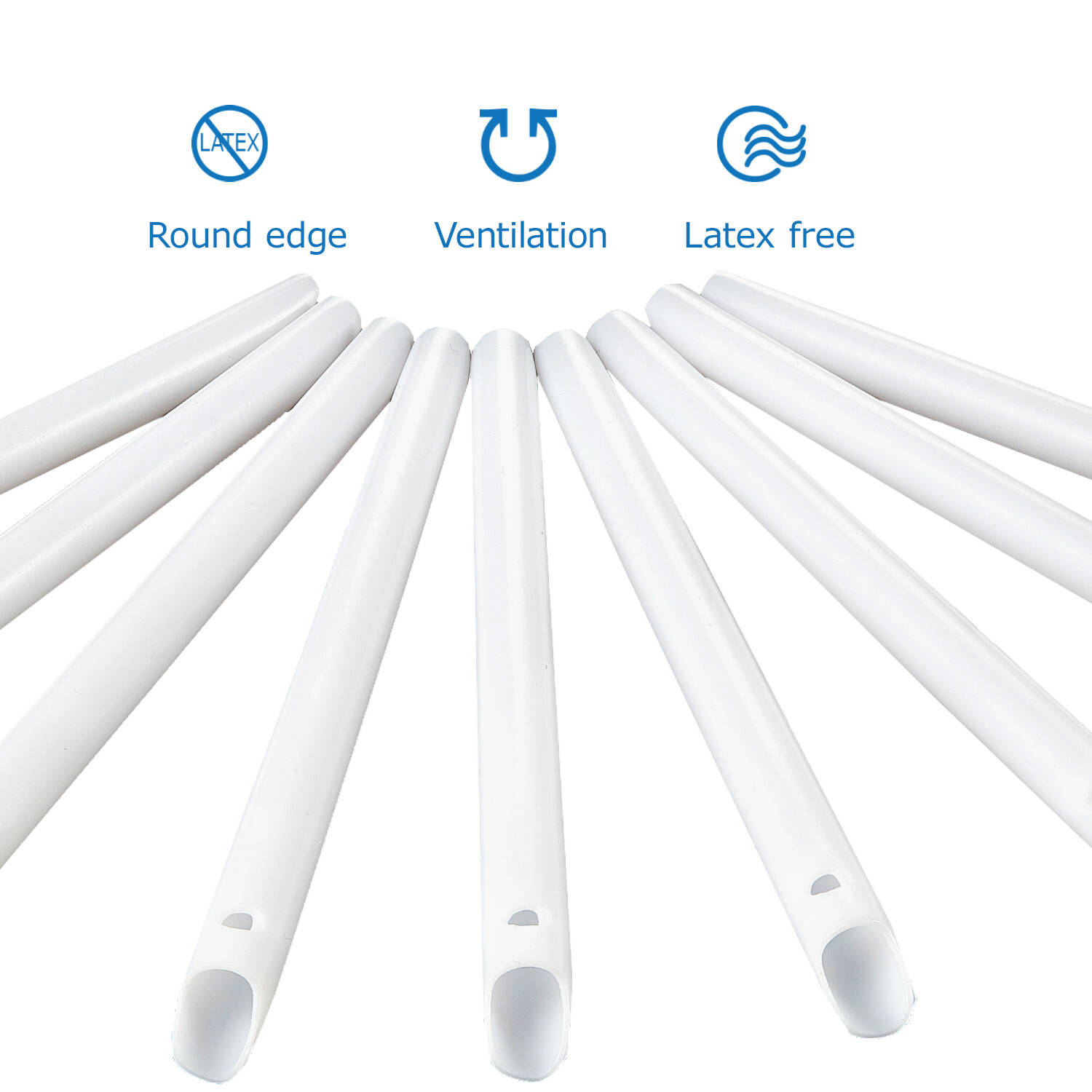 up to 2000 JMU Dental HVE High-Volume Evacuation Suction Tips Rigid White