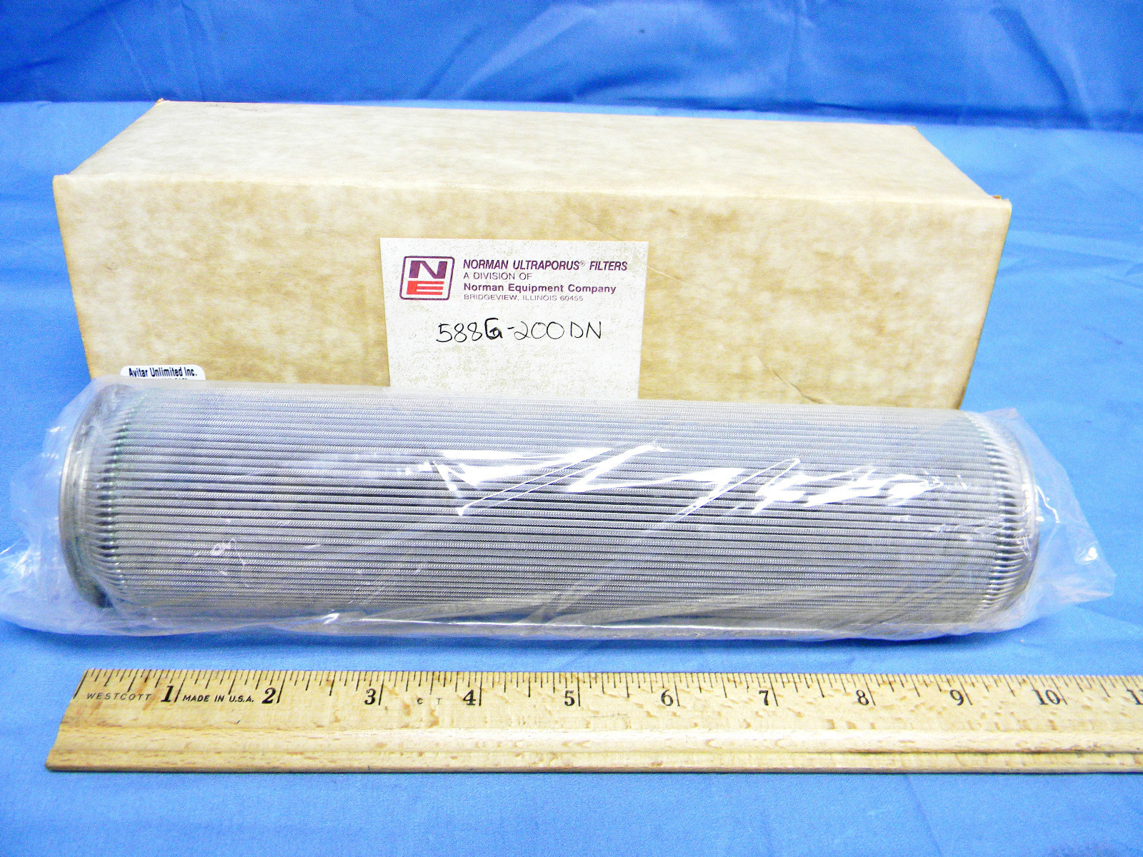 NEW Norman 588G200DN Ultraporus 304SS Pleated Wire Filter Element 200micron