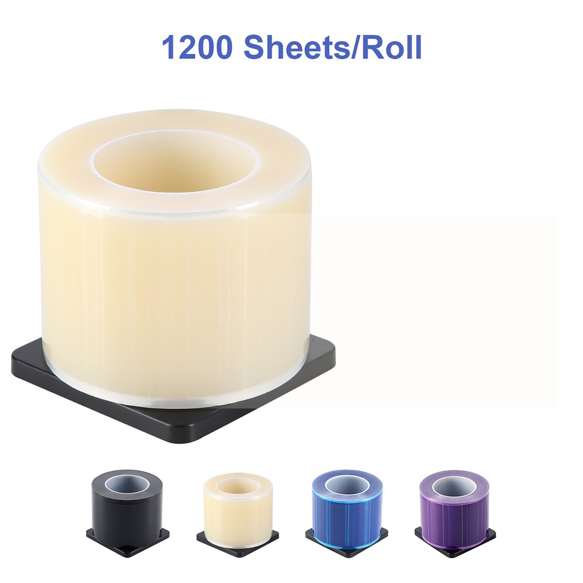 Dental Barrier Film Clear-Color Medical Tape Roll Adhesive 1200 Sheets 4″x6″