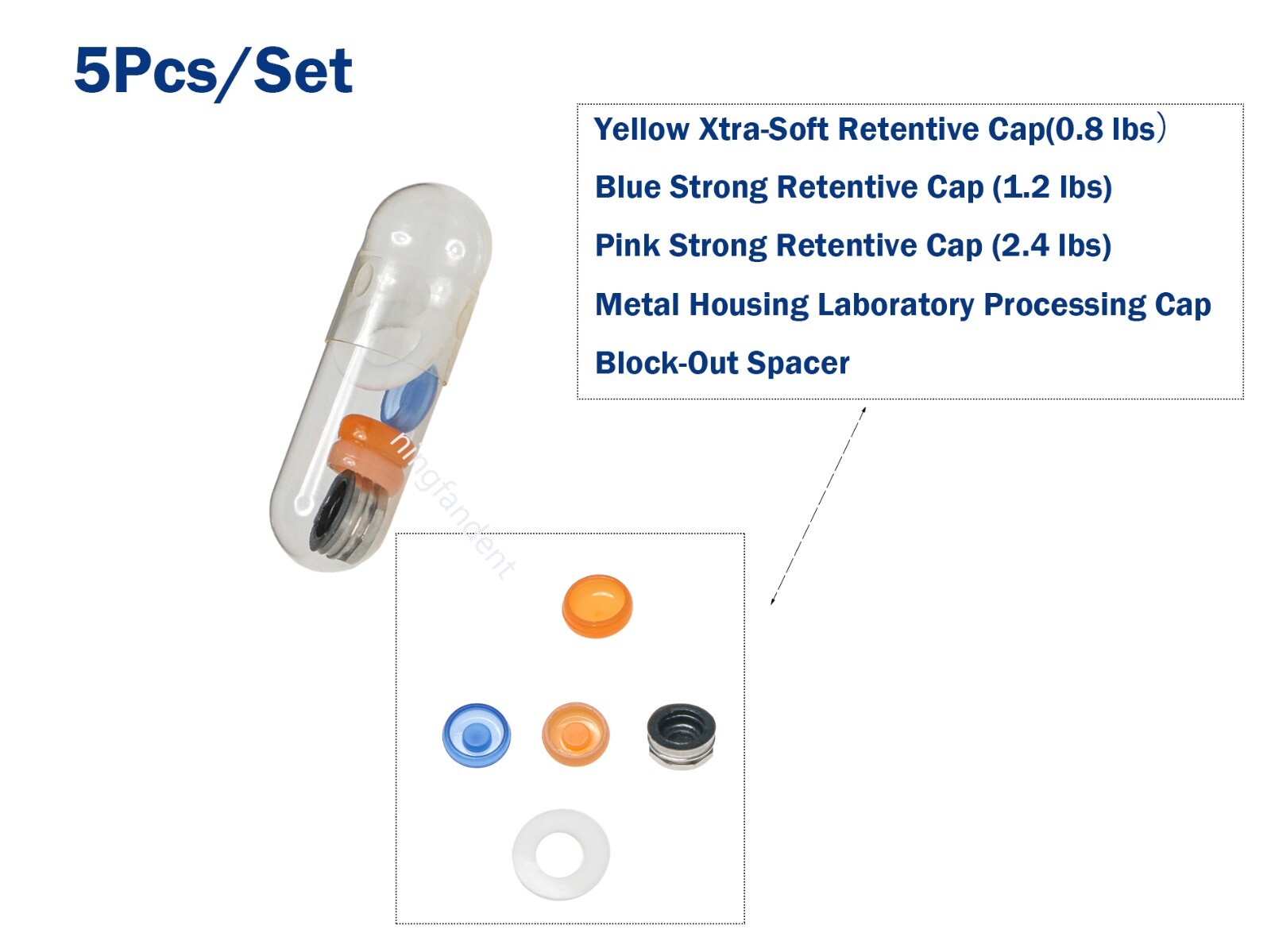 US Universal Dental Attachment Retentive Caps Insertion Extraction Tool