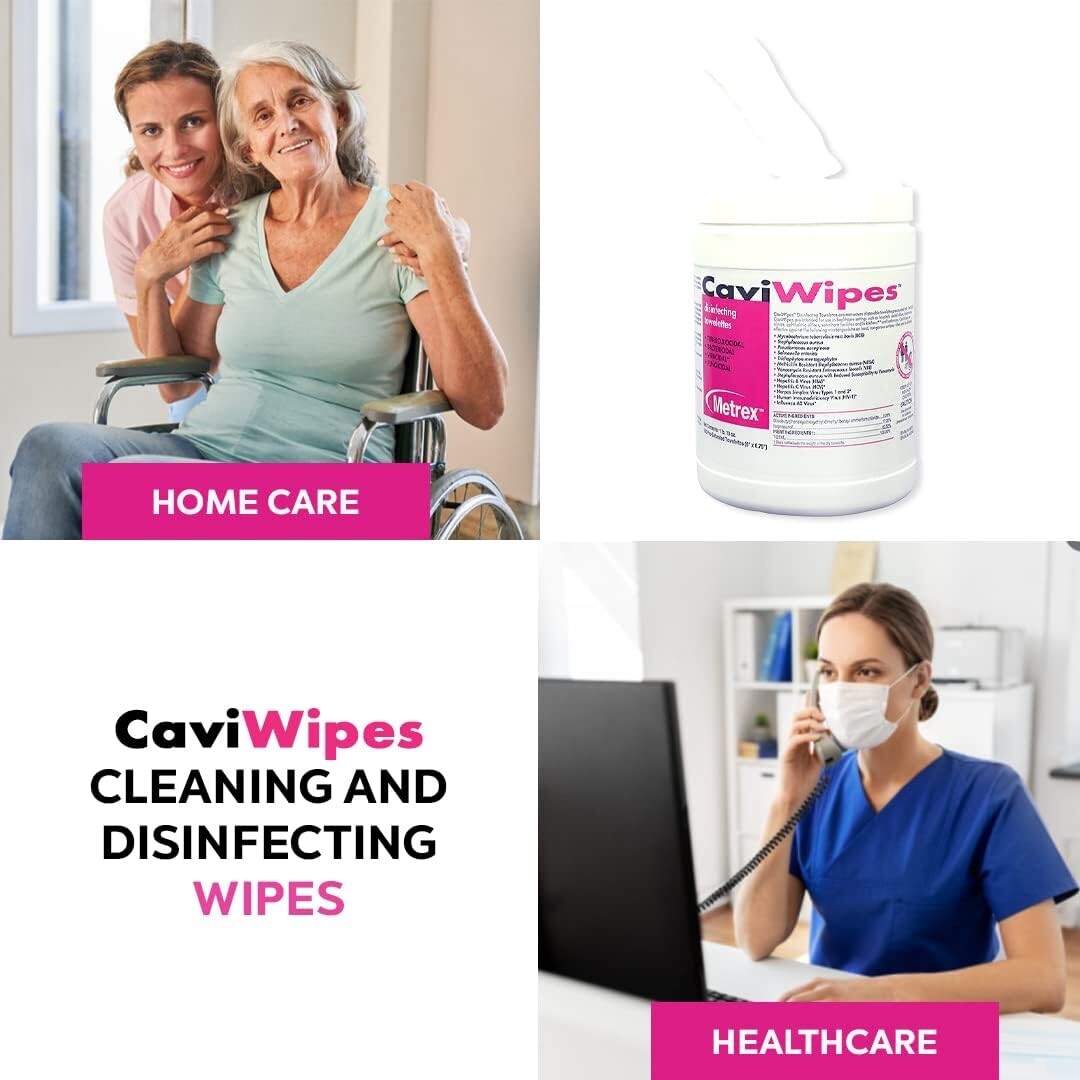 Case of Metrex Caviwipes 13-1100 Towelettes Large 160 Canister – Case of 12- NEW