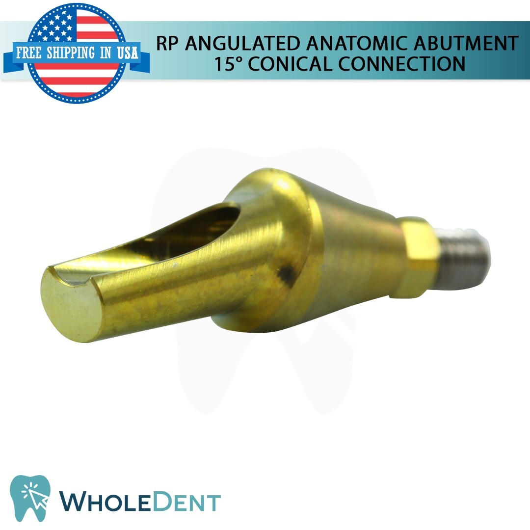 5x RP Conical Connection Angulated Anatomic Abutment 15° Dental