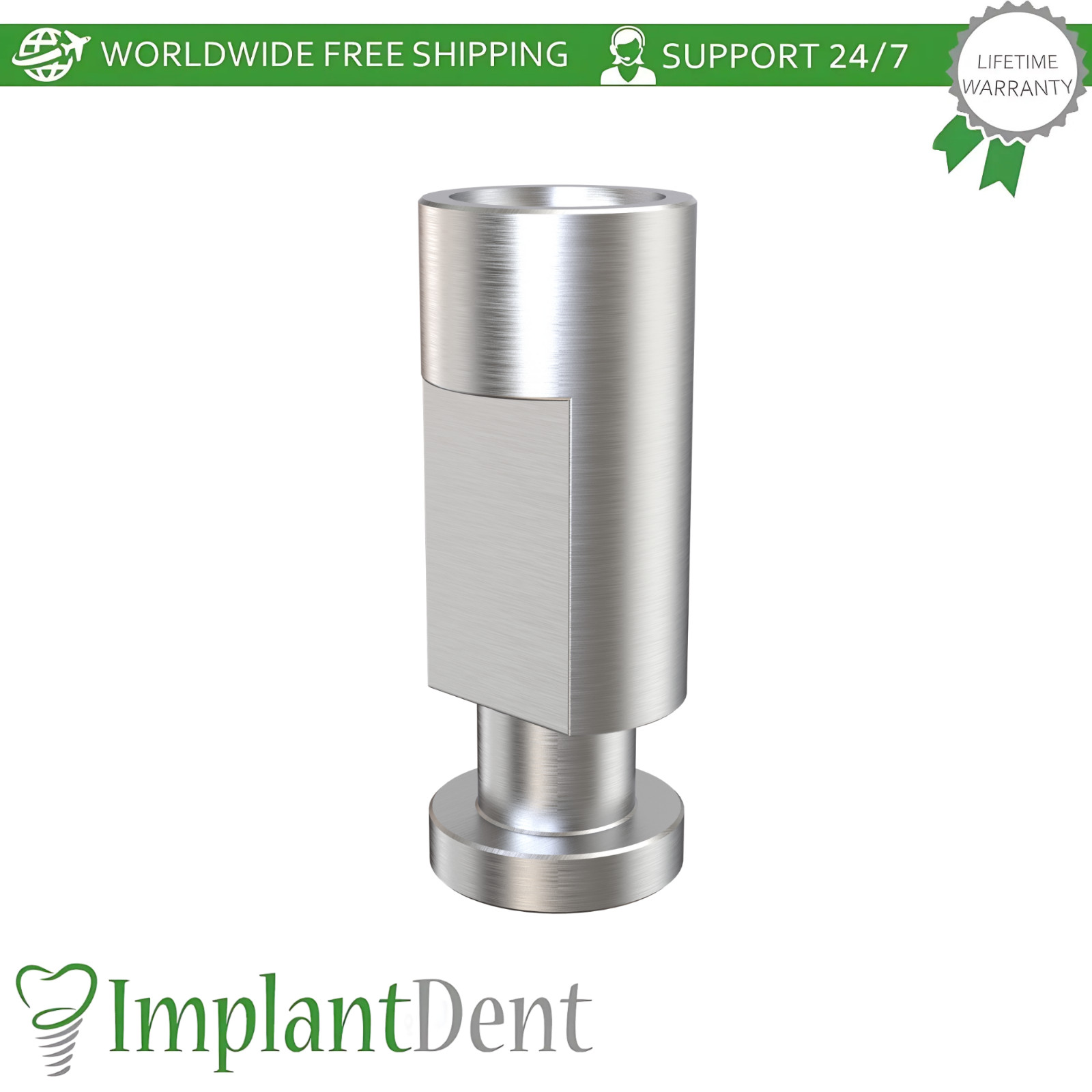 X10 Dental Fixture Analog Ø4.5mm DENTlUM® Compatible Int Hex Stainless Steel