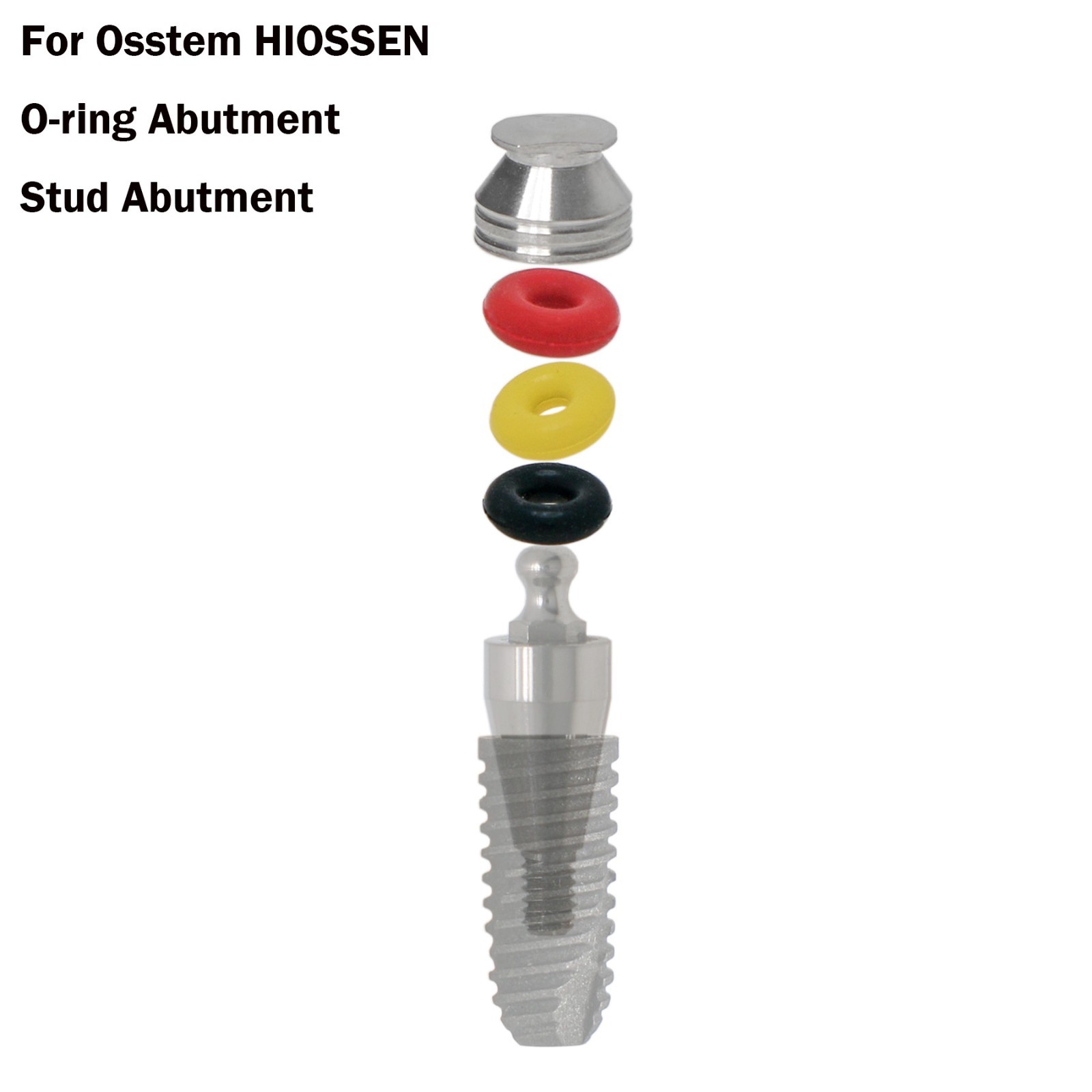 US Dental O-ring 4Pcs/Set for Ball Attachment Abutment Compatible Hiossen Osstem