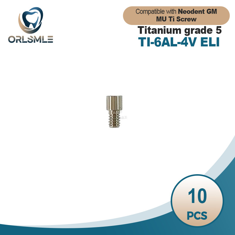 10 pcs MU Ti Screw titanium abutment screw compatible with Neodent GM