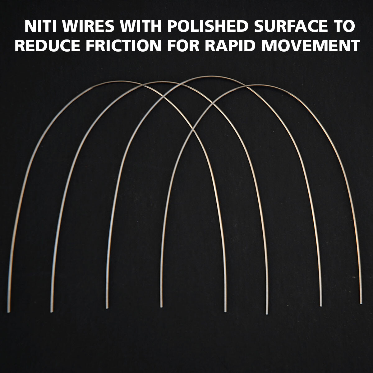 SCI Ortho NITI Round Arch (Nickel Titanium) Wires Natural or Wide 100 PCS
