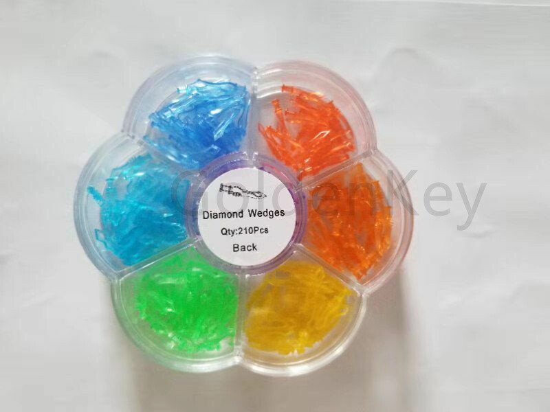 5Boxes Dental Plastic Colorful Diamond Wedges Interdental Wedge Matrices