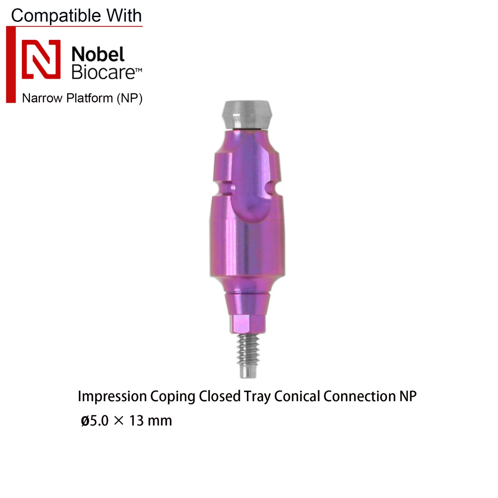 US Dental For Nobel Biocare Active NP/RP Impression Transfer Coping Closed Tray