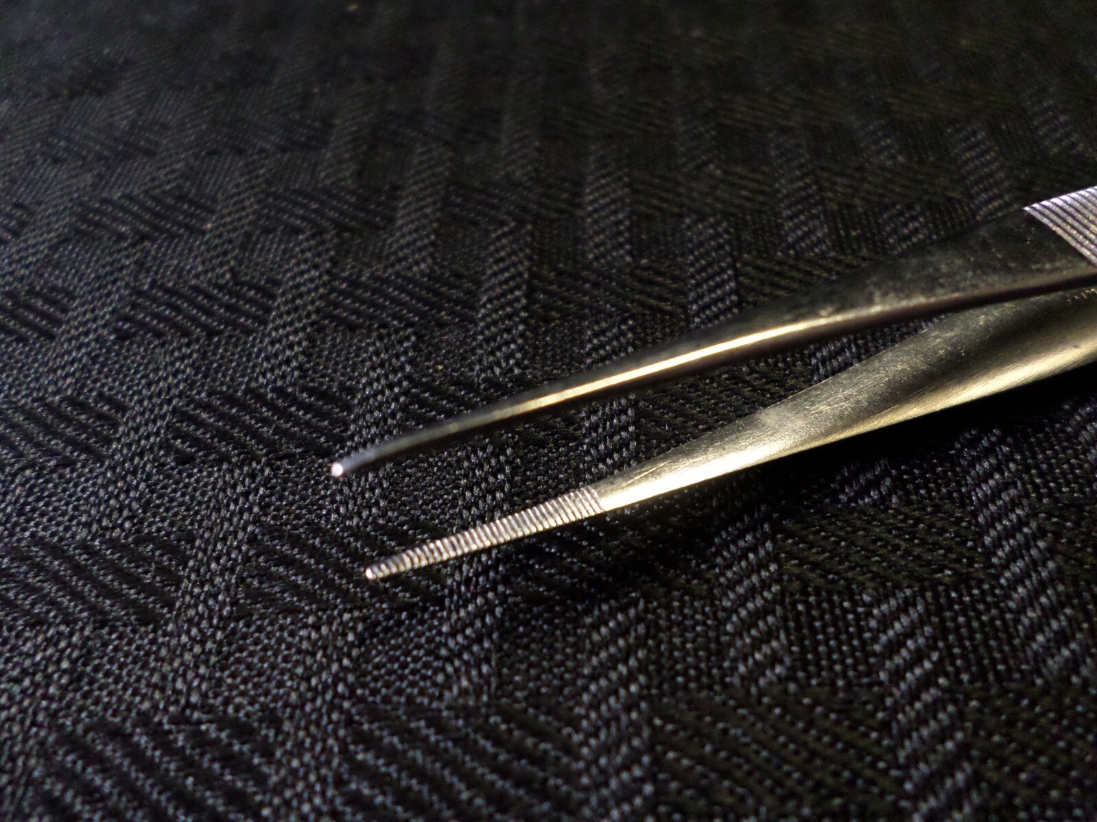(2) Lab Stainless Steel 4-3/4” Point Serrated Tweezer Forceps 14mm x 2mm Grip