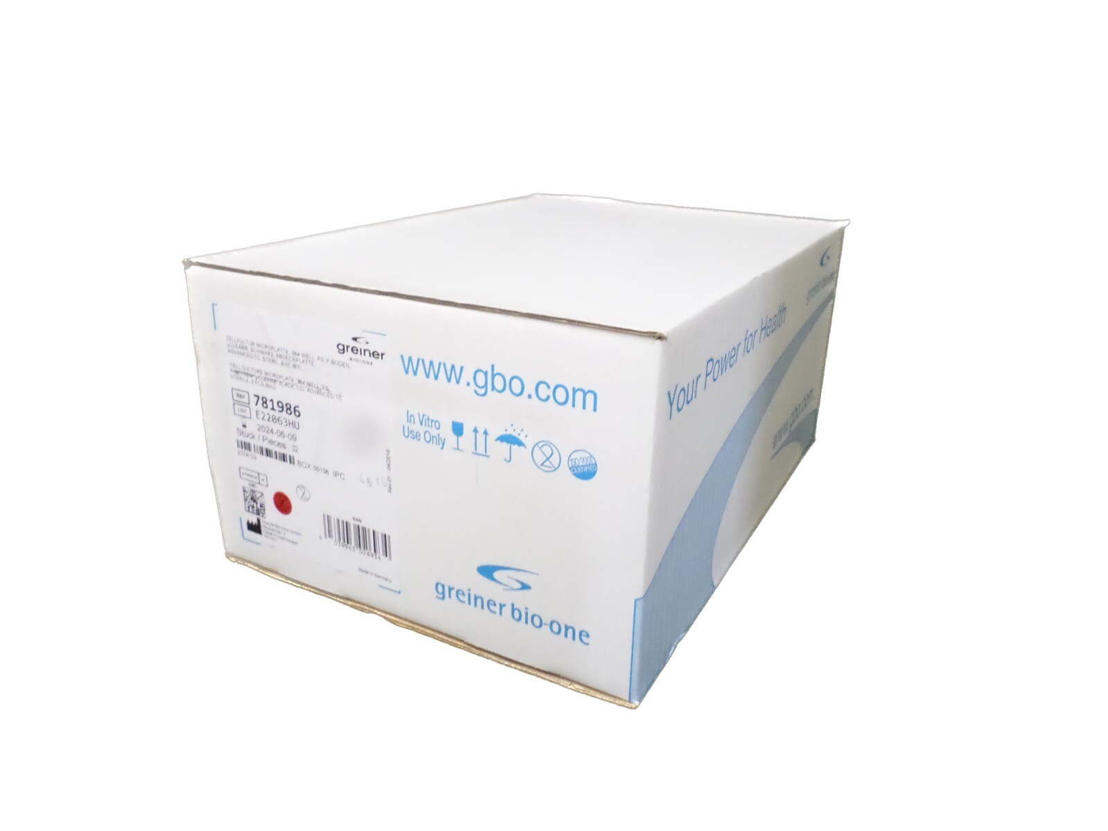 GREINER BIO-ONE 384-Well Cell Culture MicroPlate Advanced TC 781986 (32/Bx)