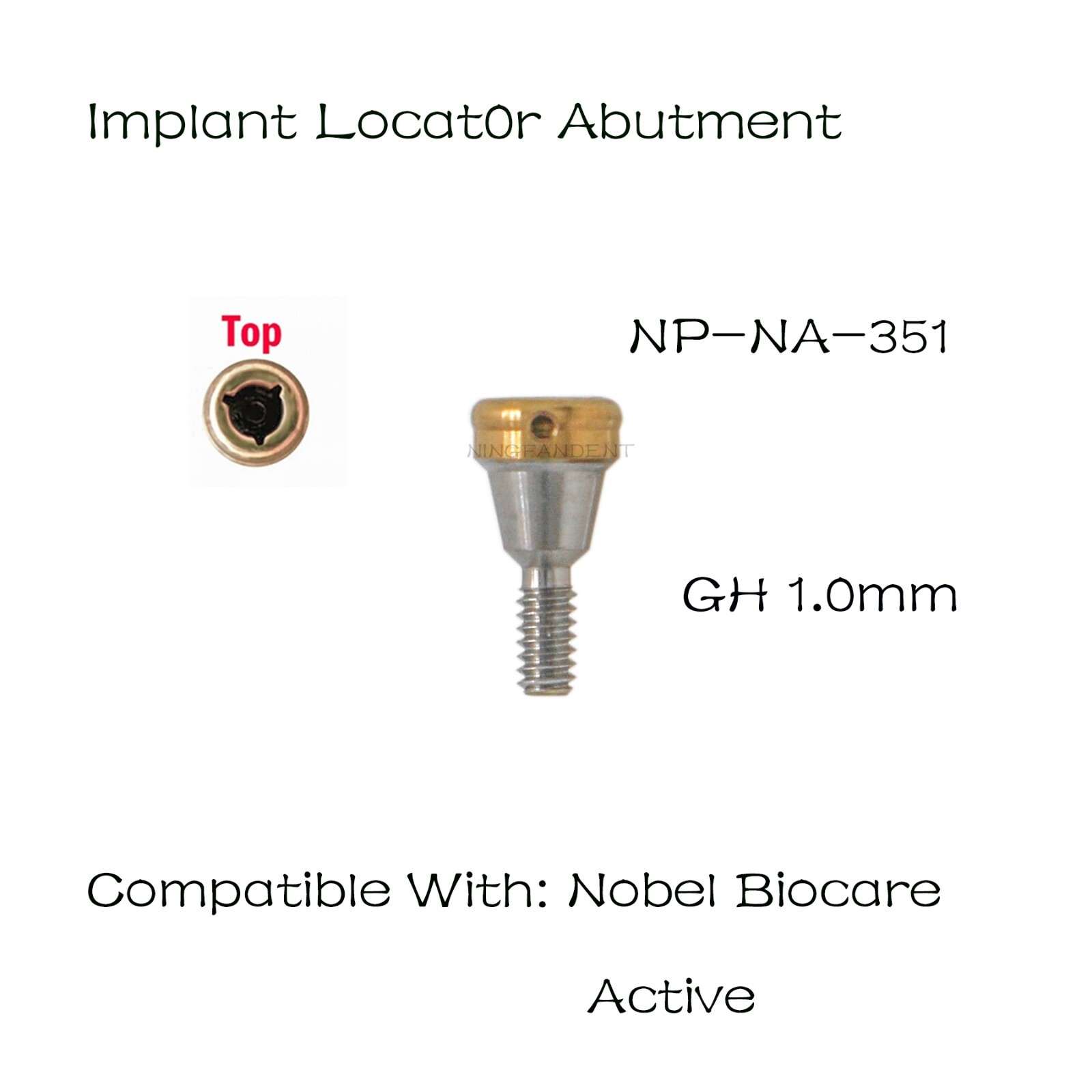 US Nobel Active NP/RP Locator Attachment Abutment Male Cap Inserts for 1-5.0mm