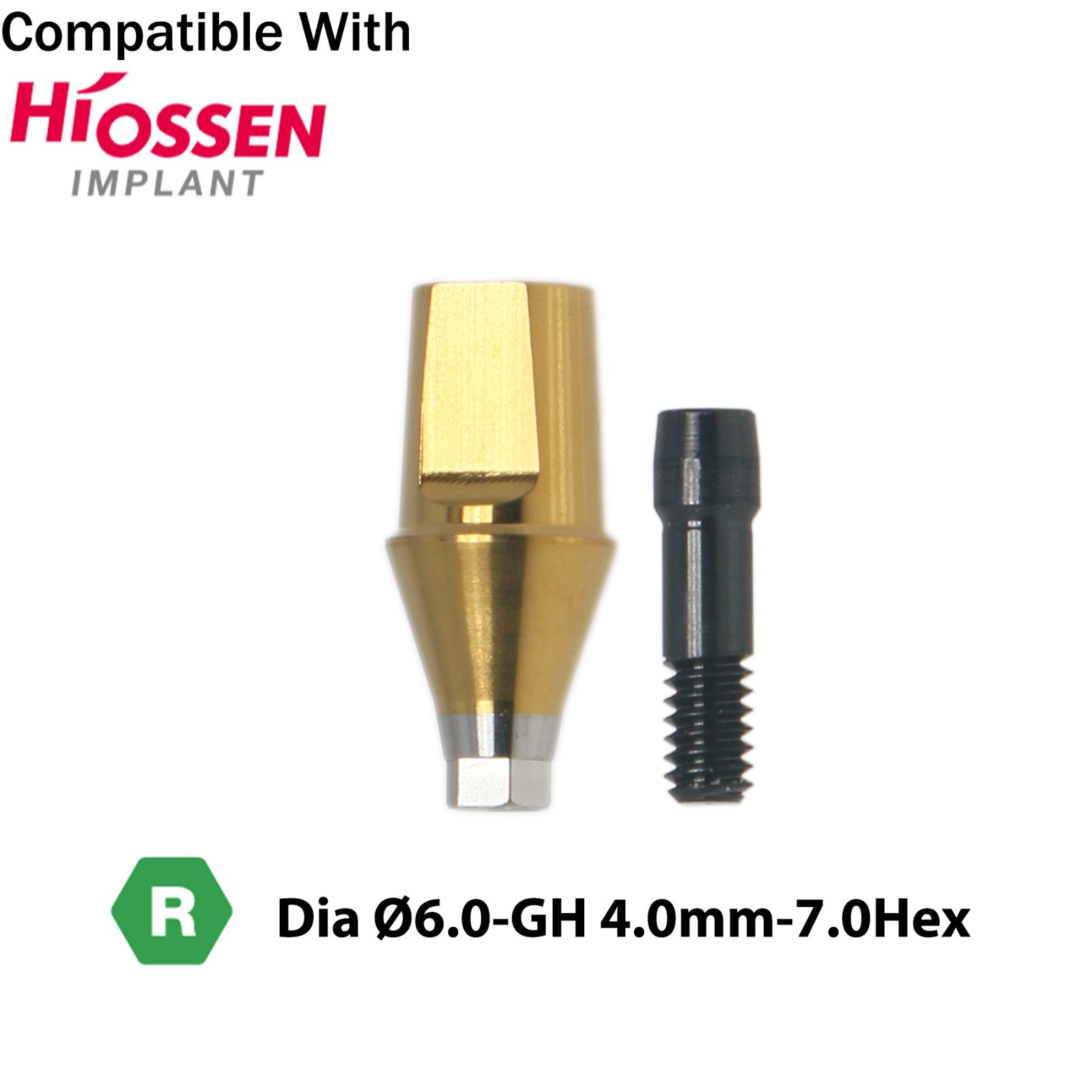 Titanium Straight Abutment Compatible with Osstem Hiossen TS Regular DIO UFII R