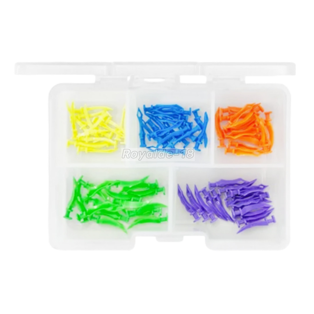 80PCS Dental Diamond Wedges Collapse Expand Plastic Tooth Gap Sectional Matrix