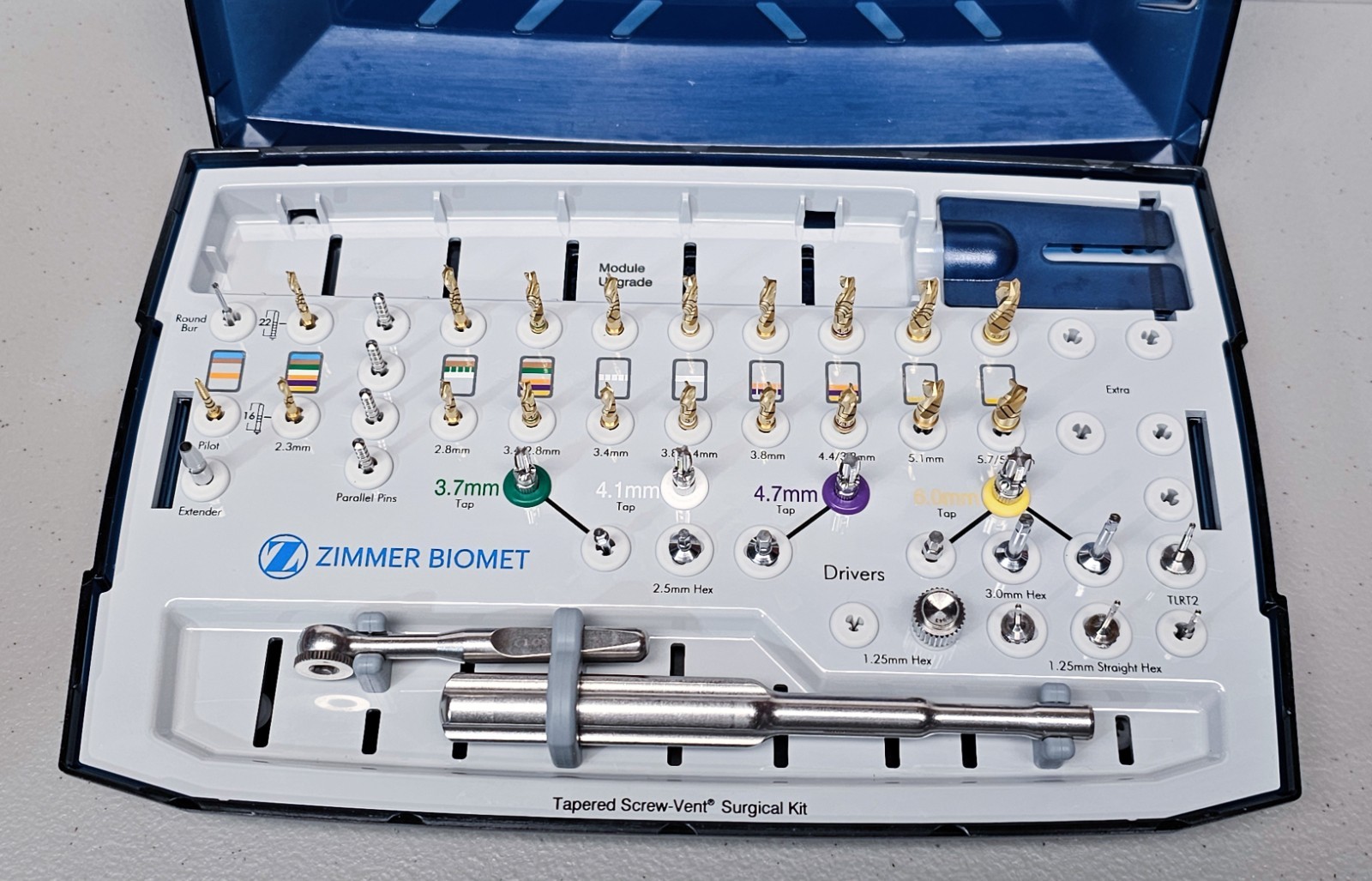Zimmer Tapered Screw-Vent Kit, Excellent but May Not Complete, Sold as Pictured