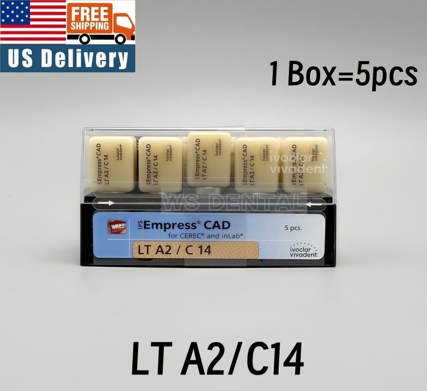 5pcs Empress CAD Restorative Blocks Dental Lab Restorations Materials LT A2/C14