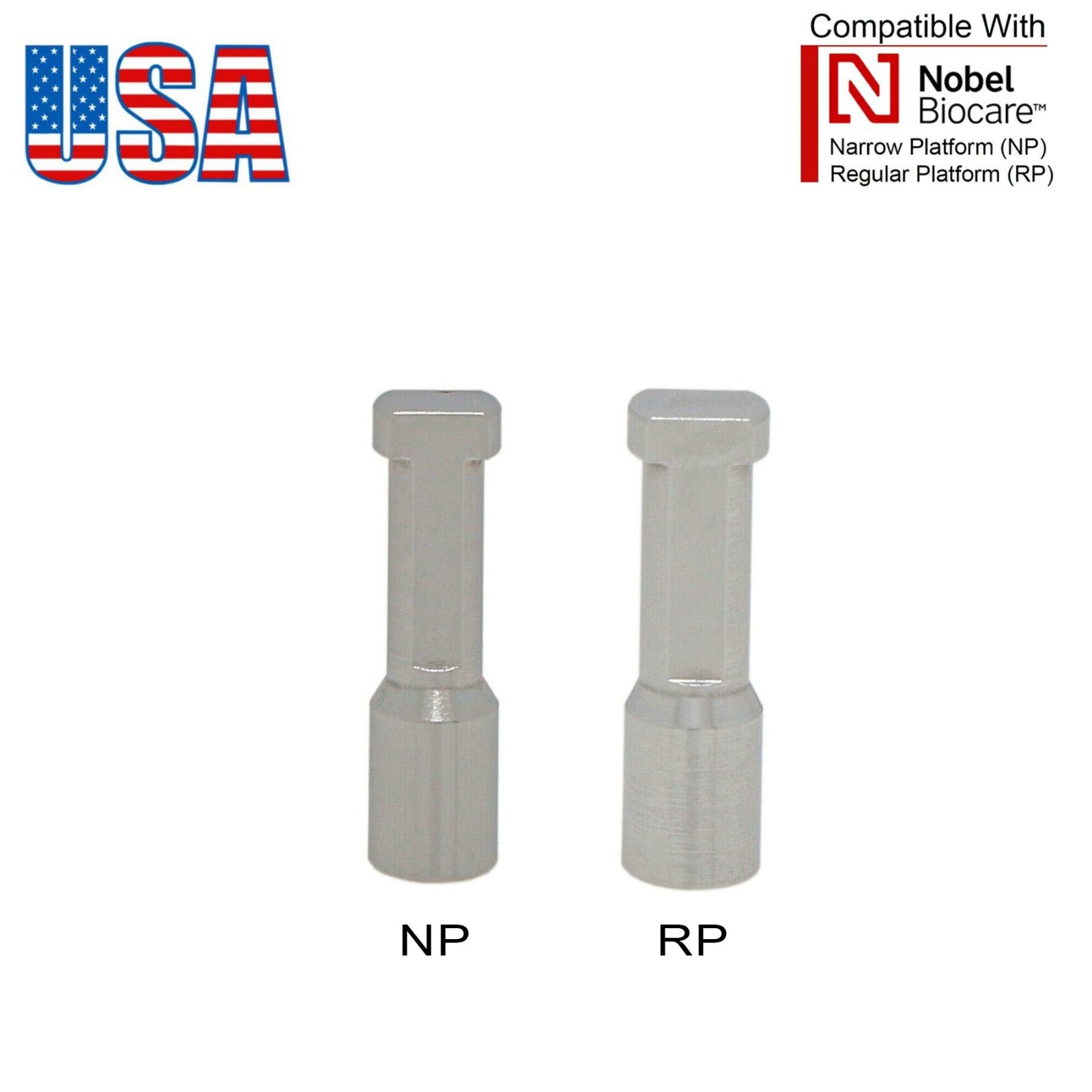 US Dental Lab Implant Analog NP/RP Compatible with Nobel Biocare Active Abutment