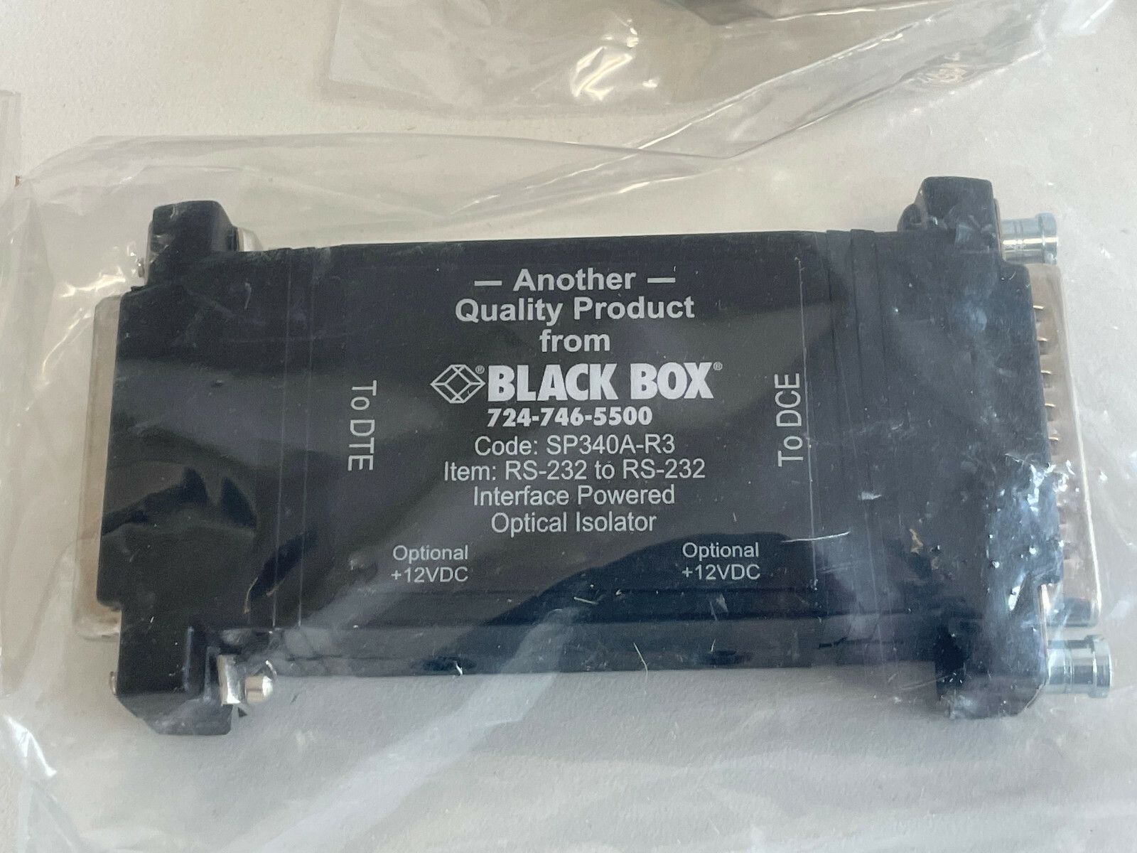 JJ2: Black Box RS232 Interface Powered Optical Isolator Kit
