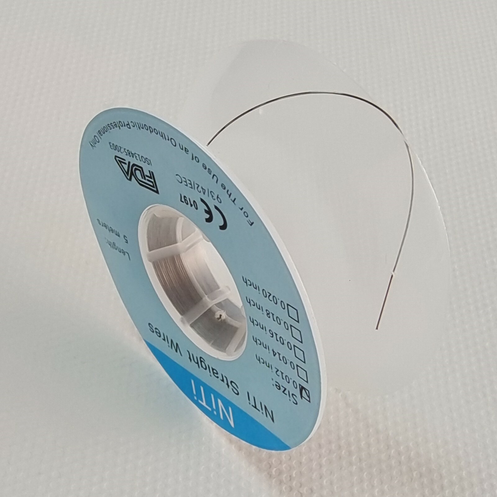 10Roll Dental Orthodontic Niti Straight Wires Length 5m inch 012 014 016 018 020