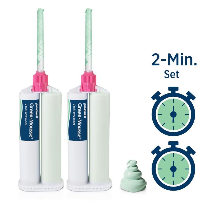 *1-Kit* Parkell Green-Mousse Split-Cartridges 2-Min Set S455S
