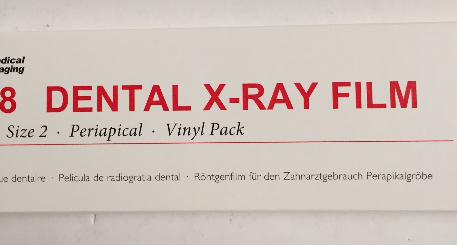 4 X UMG DS-58 D Speed Size 2 Periapical Vinyl Pack Dental Imaging Film 150/Box