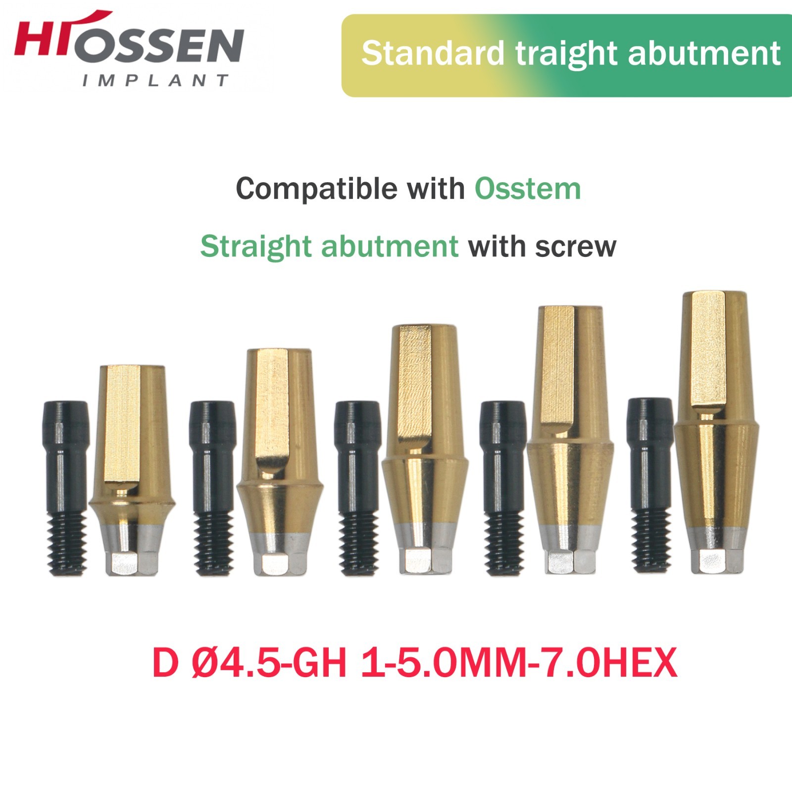 Implant Sinus Lift Temporary/Straight Transfer/Angled Abutments Fits Hiossen Oss
