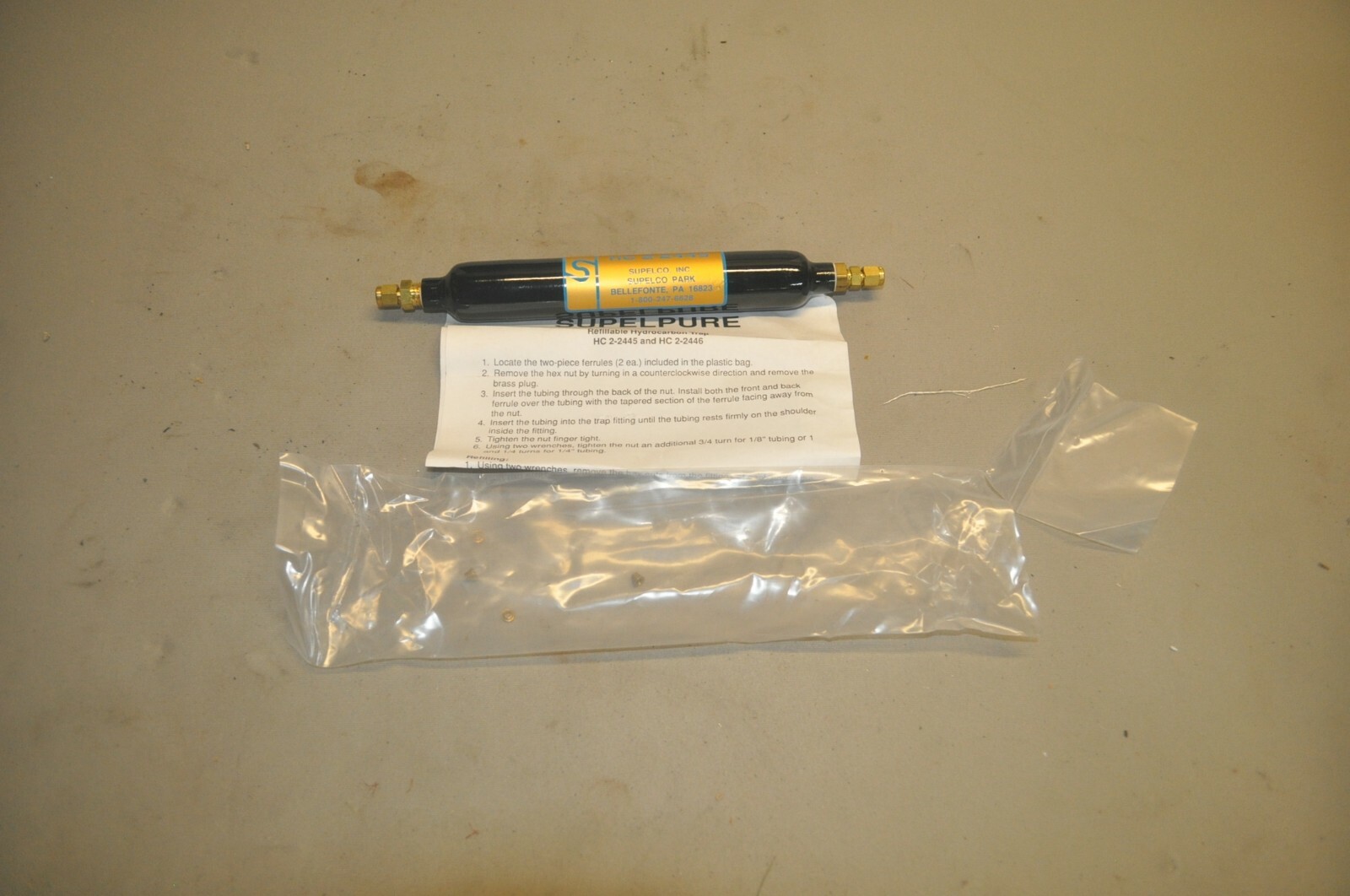 Supelco HC 2-2445 Supelpure HC ⅛” Contains charcoal FREE SHIPPING