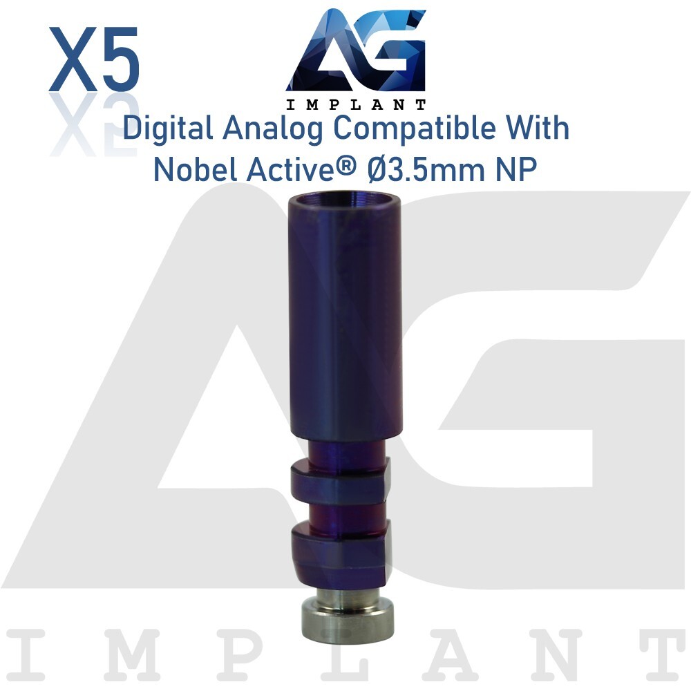 5 Dental Digital Analog 3.5mm NP Compatible Nobel Active® Conical Connection