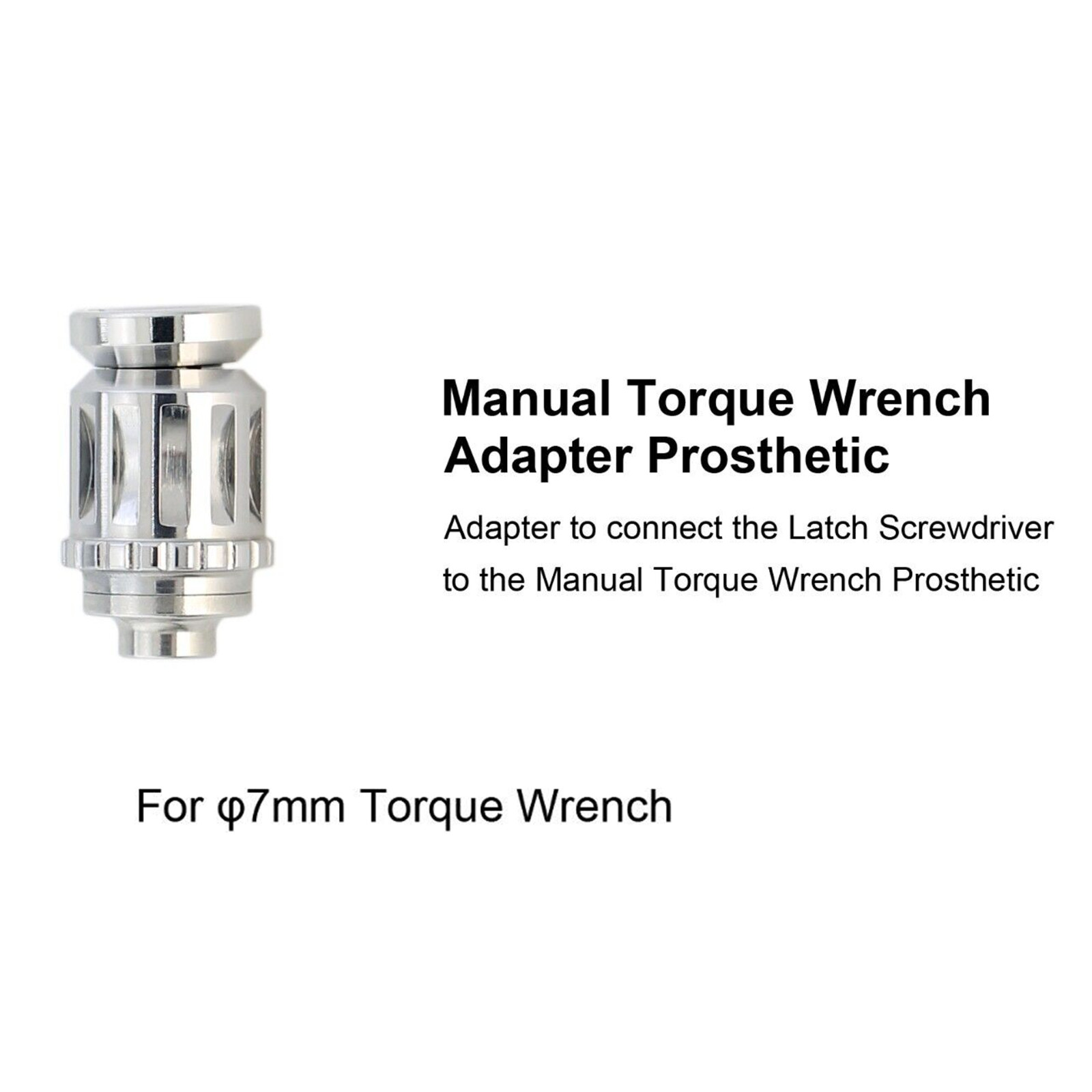 Universal Implant Adapter Torque Wrench Ratchet Latch to Hand Driver Holder 7mm