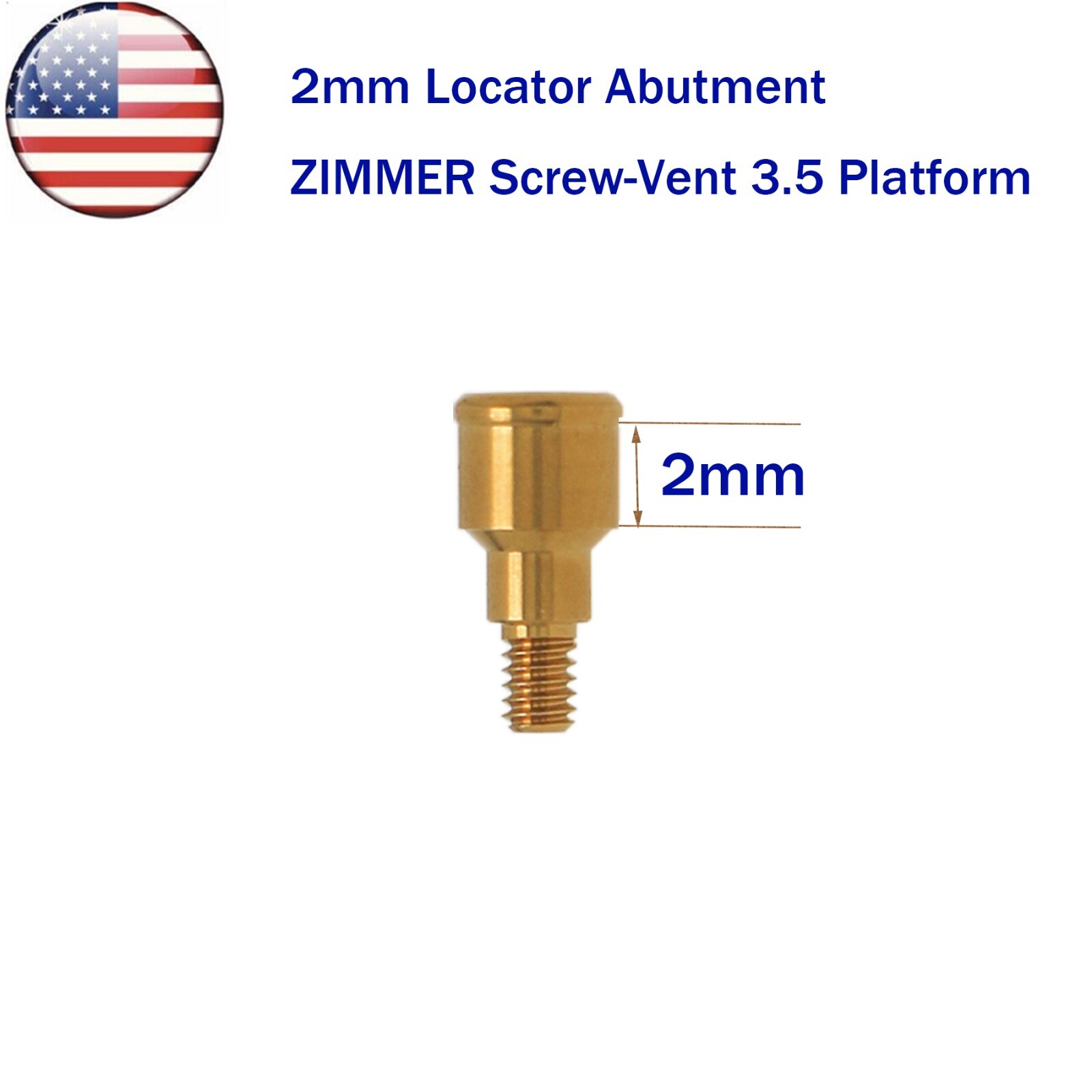 US Dental Locat0r Attachment Abutment Male Caps Kits Fit Nobel/Hiossen/Zimmer