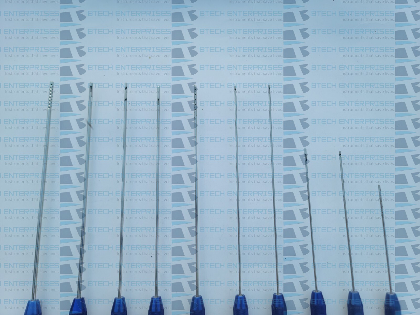 Liposuction Fixed Handle Cannulas Set of 10 Pcs Lipo Plastic Cosmetic Surgery