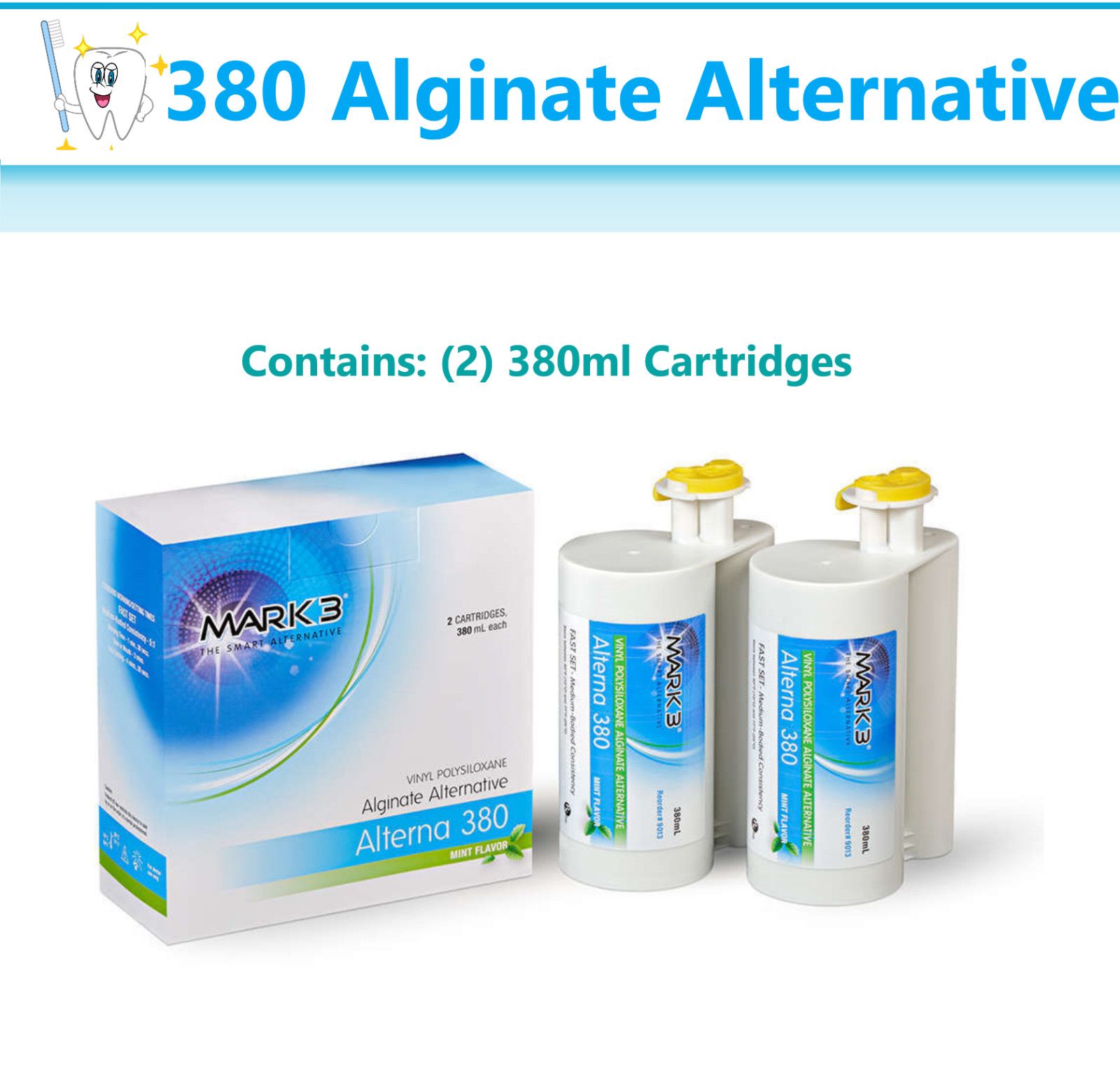 Dental Alginot Mark3 Alginate Substitute Alternative 4 or 8 x 50mL, Fast Set USA