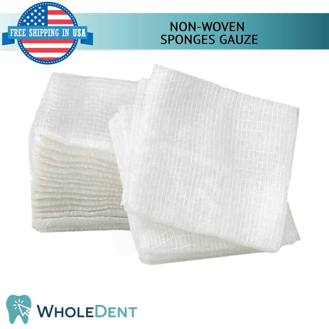 Non-Woven Sponges Gauze Pads 5x5cm 200pcs Medical 4-Ply First Aid Disposable