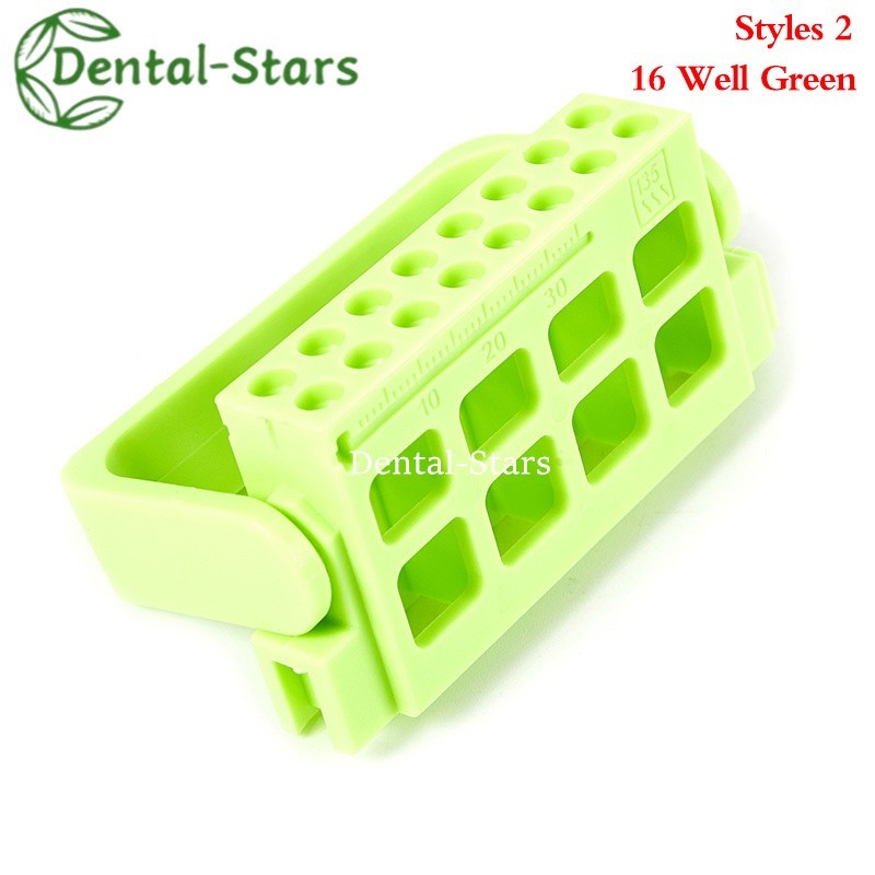 8/16 Holes Dental Bur Endo Files Block Holder Stand Autoclave Disinfection Box