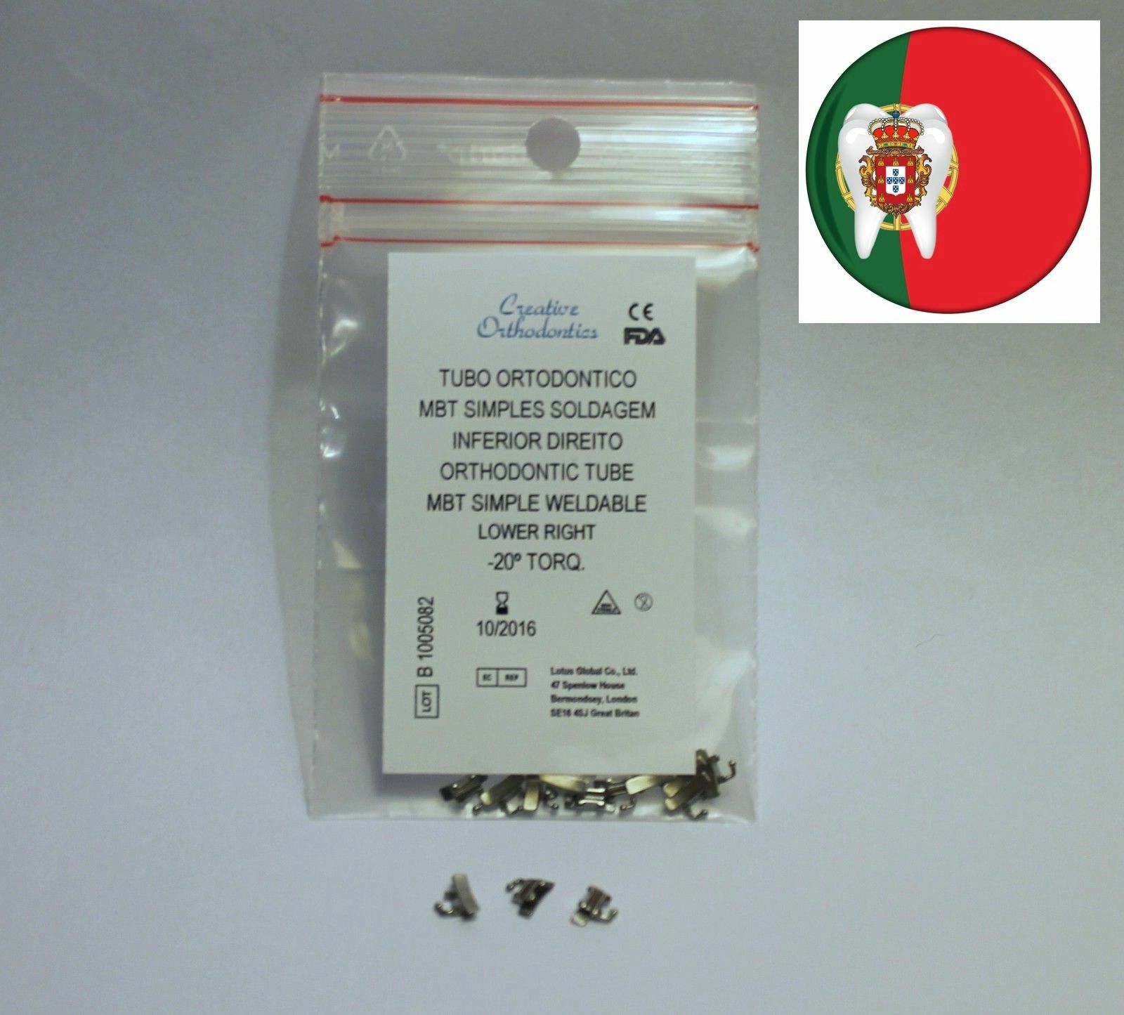 Orthodontic Buccal Tube 1ST Molar Weldable Single Convertible MBT .022″ UR 10pcs