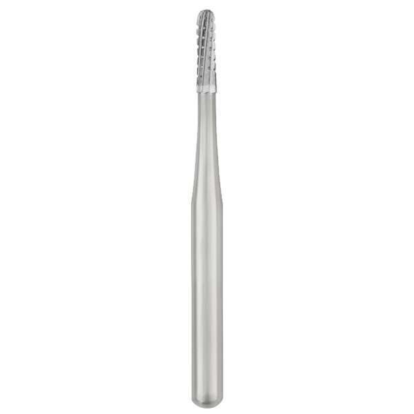 SS White FG #1557 SS Straight Round End Crosscut Fissure Carbide (Short Shank)