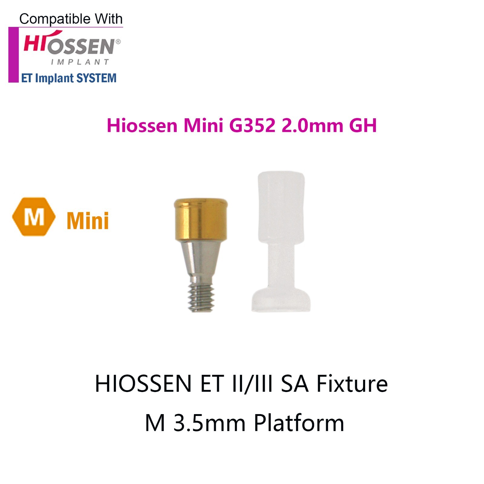 US Dental Locator Attachment Abutment for Hiossen ET/OsstemTS Mini Regular Plat