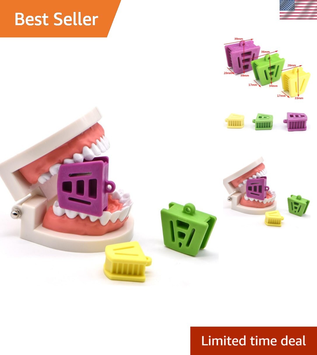 3 Pcs Dental Mouth Prop Set – Essential for Tongue Stabilization in Treatments
