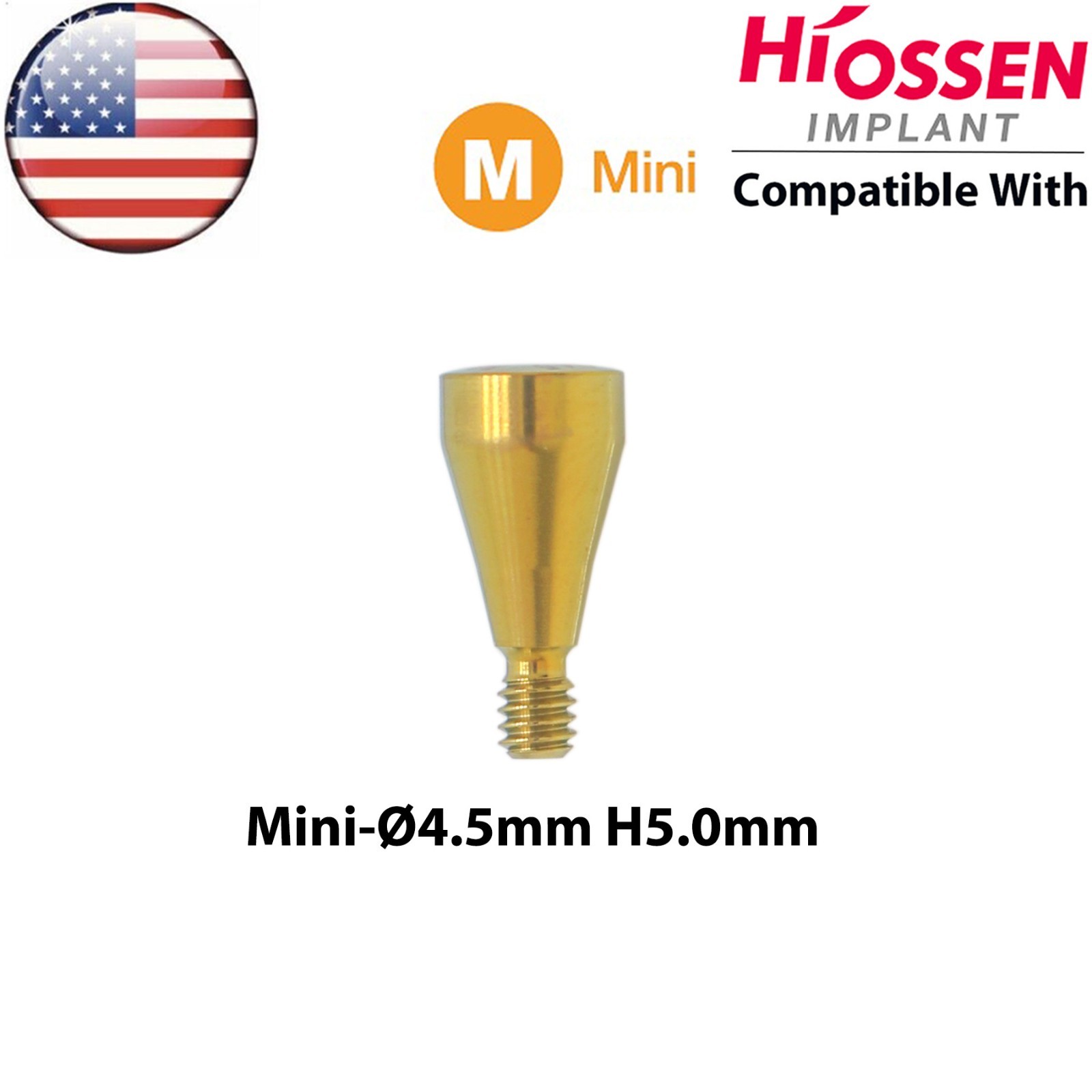US Dental Healing Abutment Cover Screw Mini Hex Fit Oss Hiossen Implant Platform