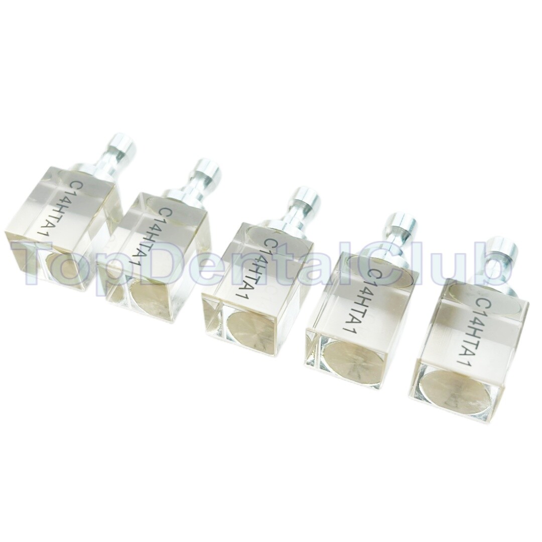 C14 HTA1 Dental Crystal Blocks Glass Ceramic Zirconia Reinforced CEREC Block CAD